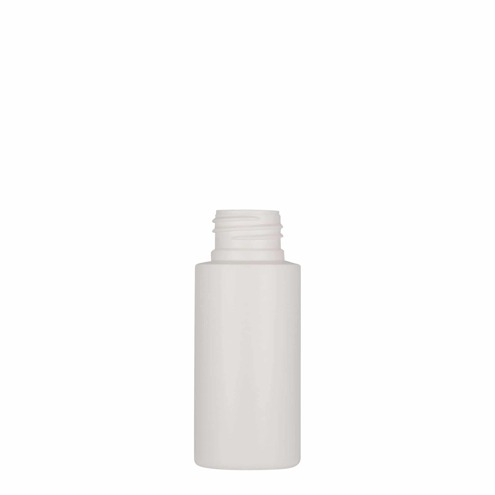 50 ml plastična steklenička 'Pipe', HDPE, bela, odprtina: 24/410