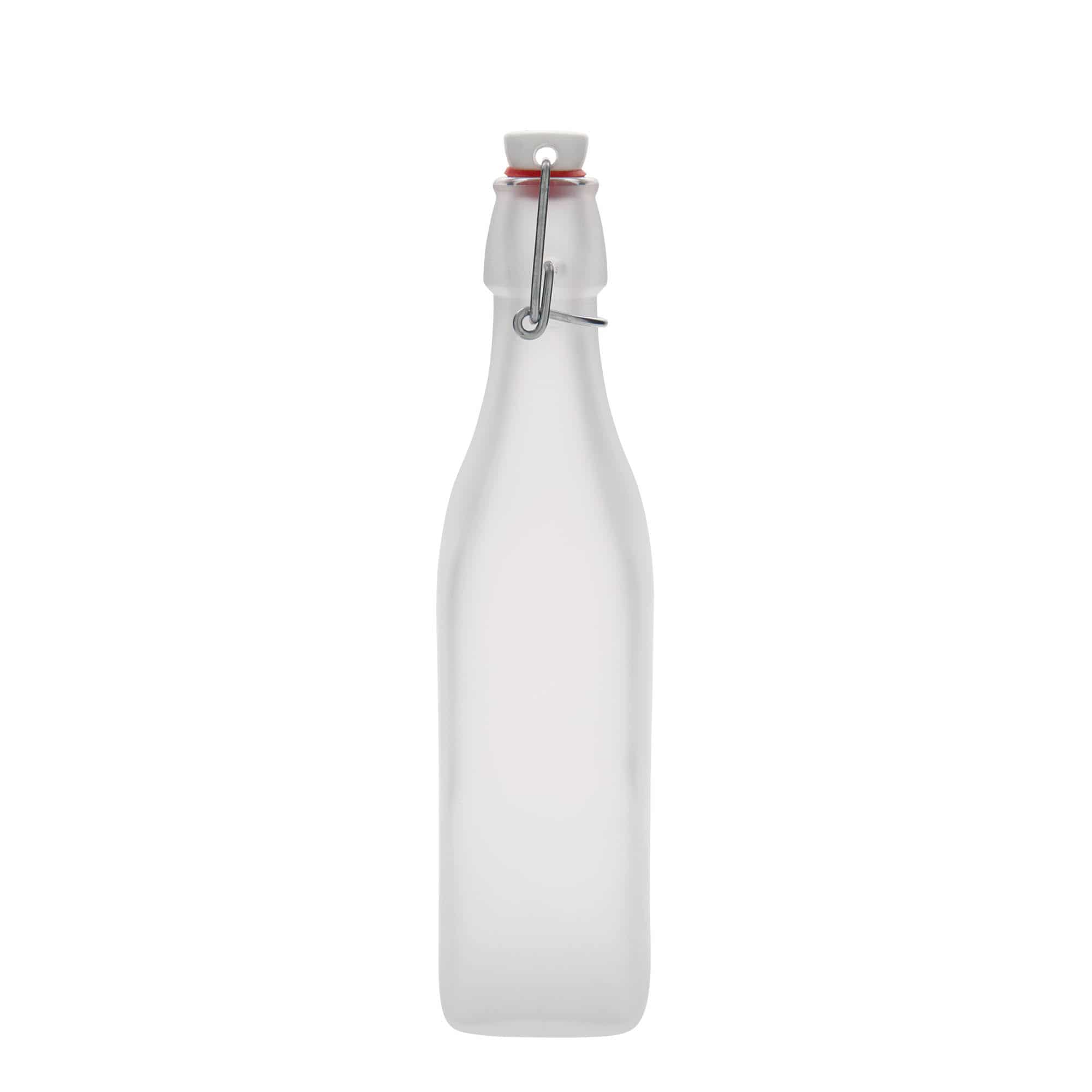 500 ml steklena steklenica »Swing«, kvadratna, bela, ustje: zamašek s tesnilom 500 ml steklena steklenica »Swing«, kvadratna, bela, ustje: zamašek s tesnilom