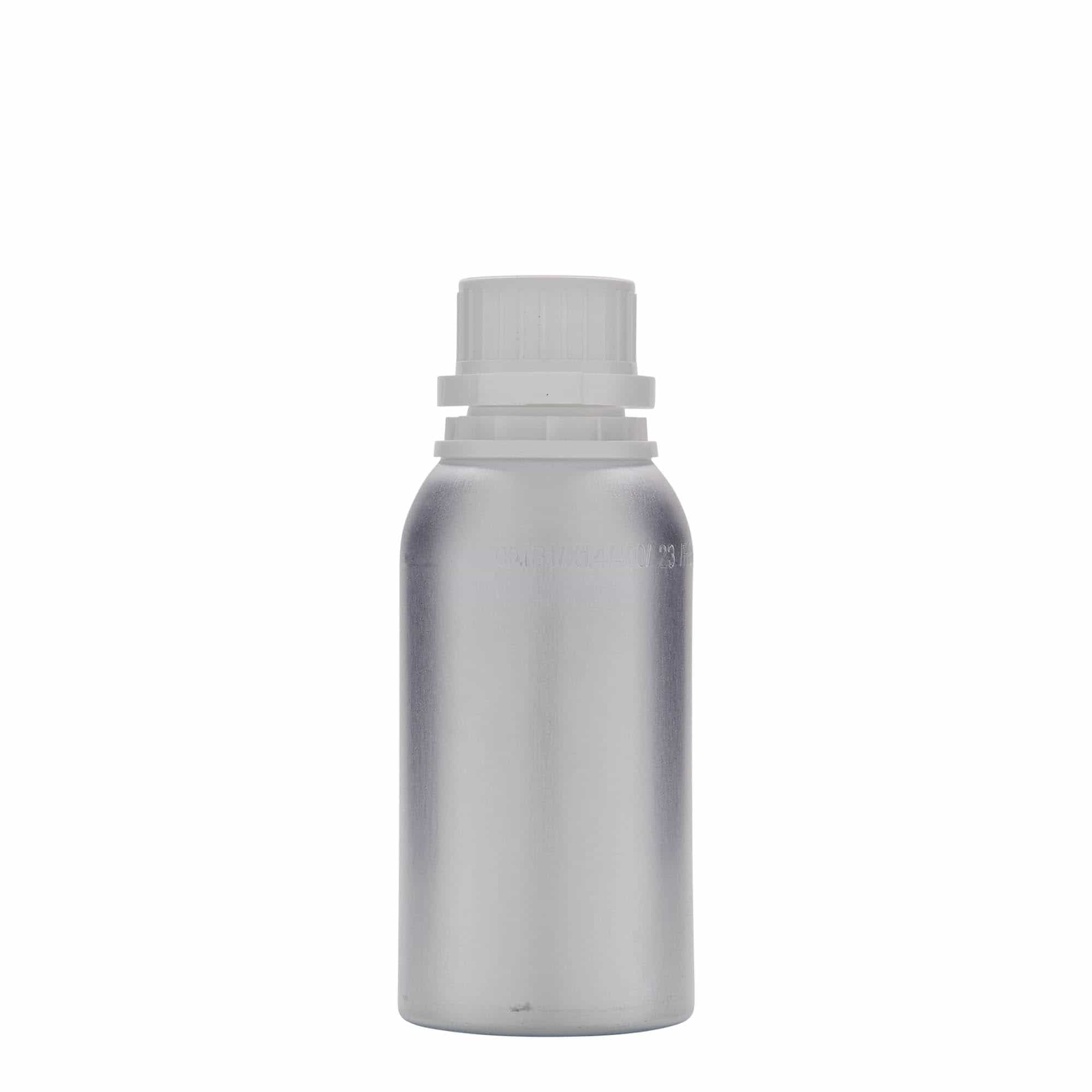 275 ml aluminijasta steklenica, kovinska, srebrna, ustje: DIN 32