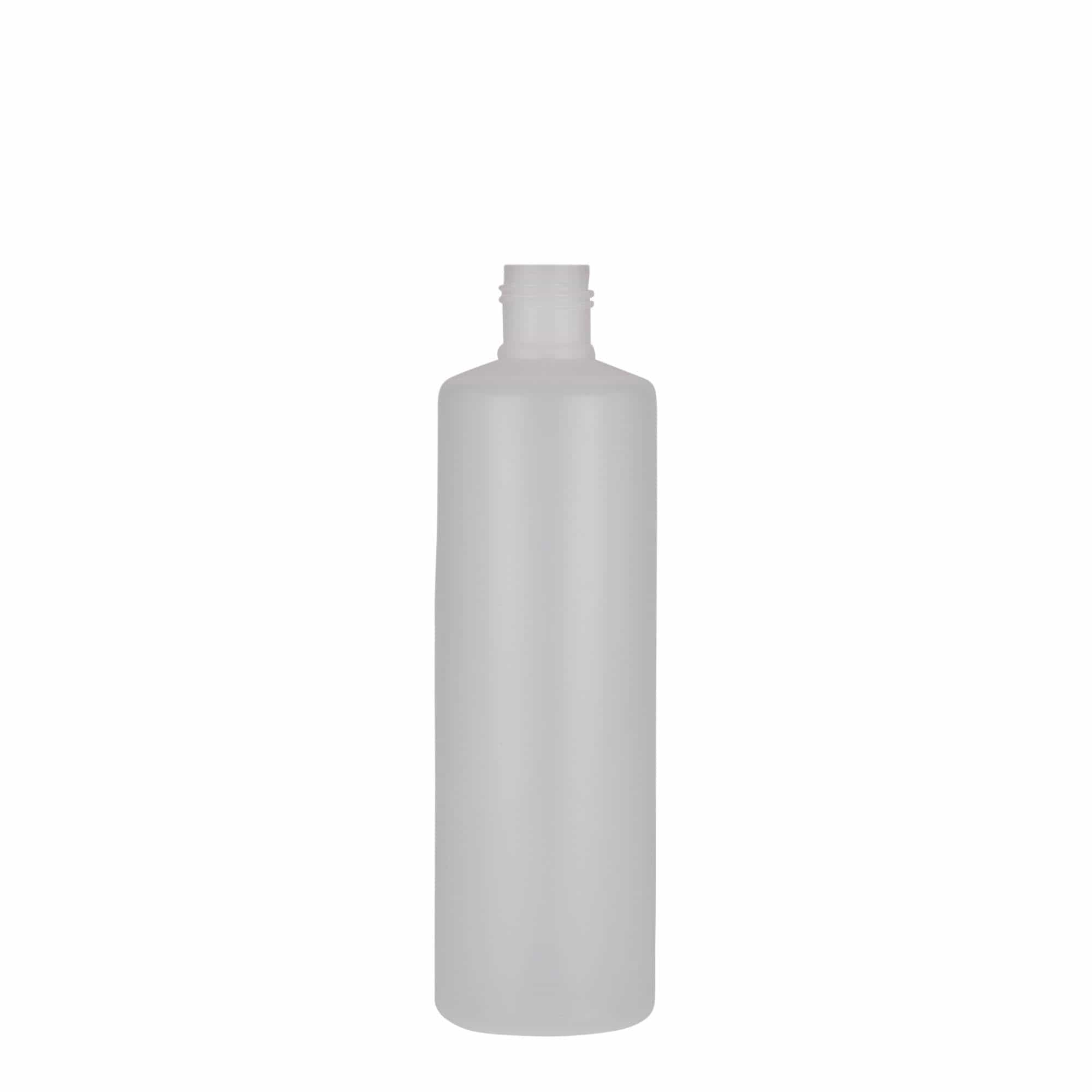 250 ml okrogla steklenica, PE-plastika, naravna, odprtina: navojni pokrov