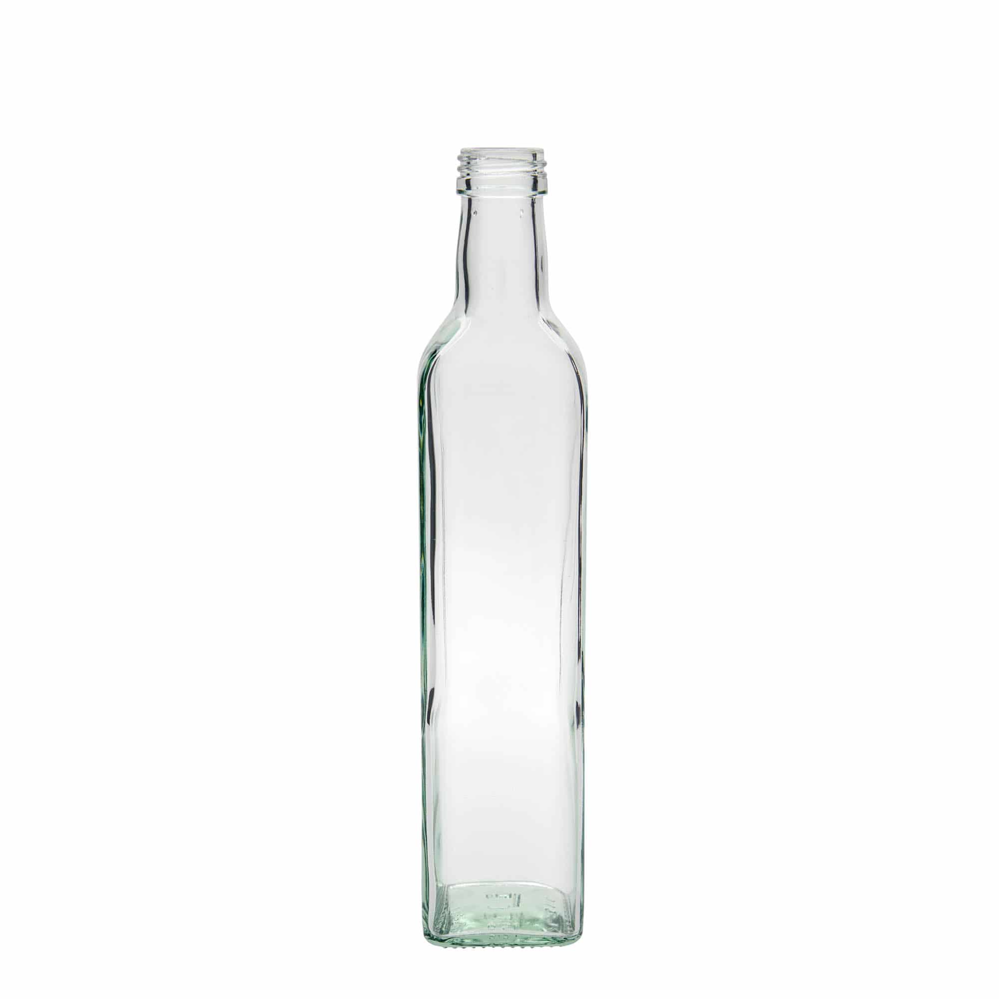 500 ml steklenica iz stekla 'Marasca', kvadratna, odprtina: PP 31,5