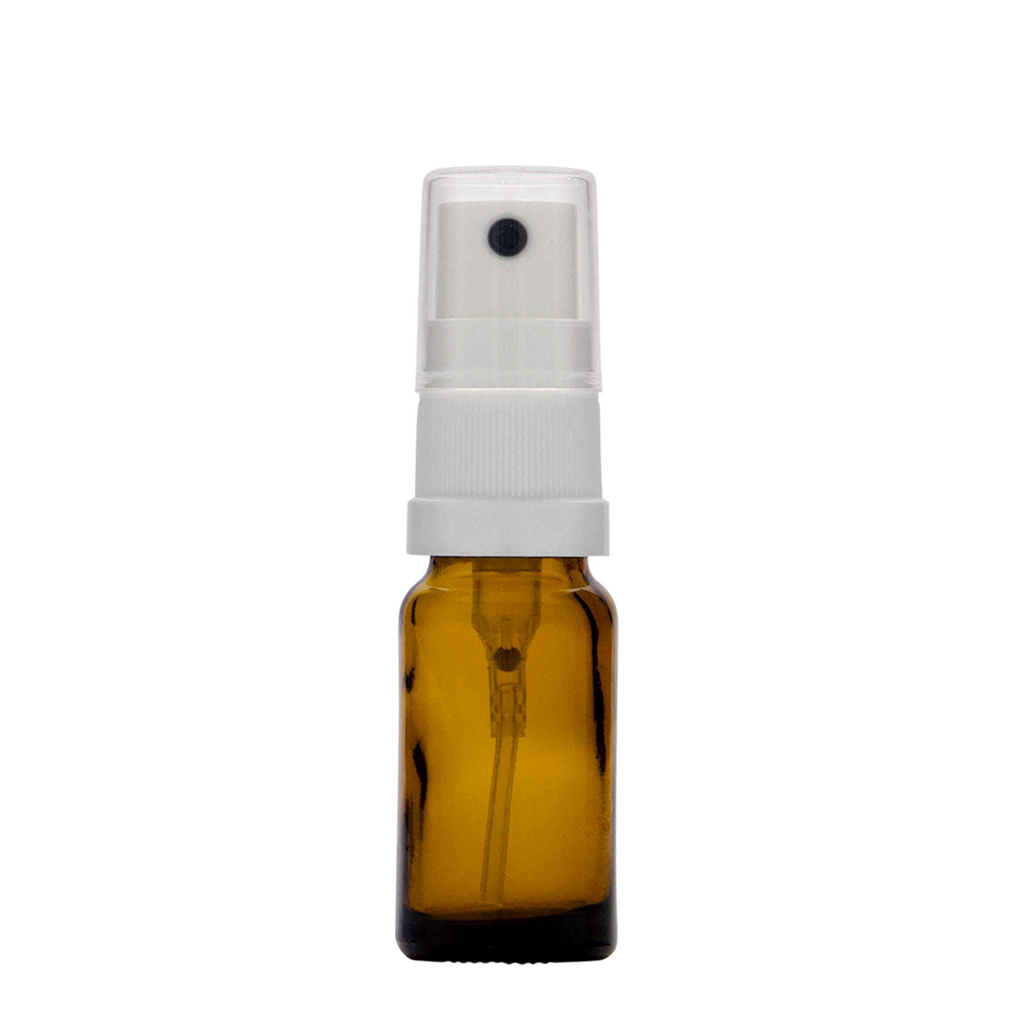 10 ml steklenička z razpršilom, medicinska, steklo, rjava, odprtina: DIN 18
