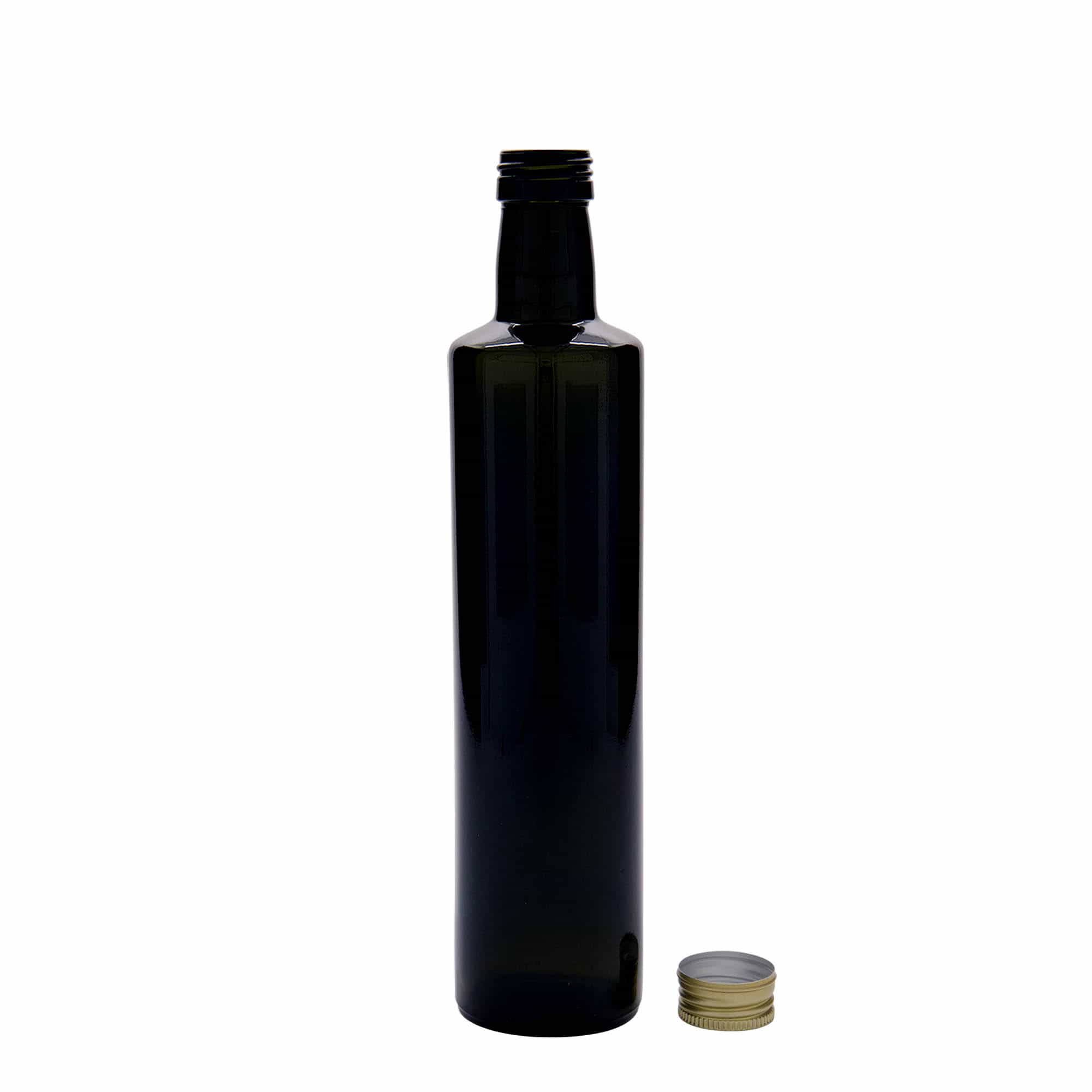 500 ml steklena steklenica »Dorica«, antično zelena, ustje: PP 31,5
