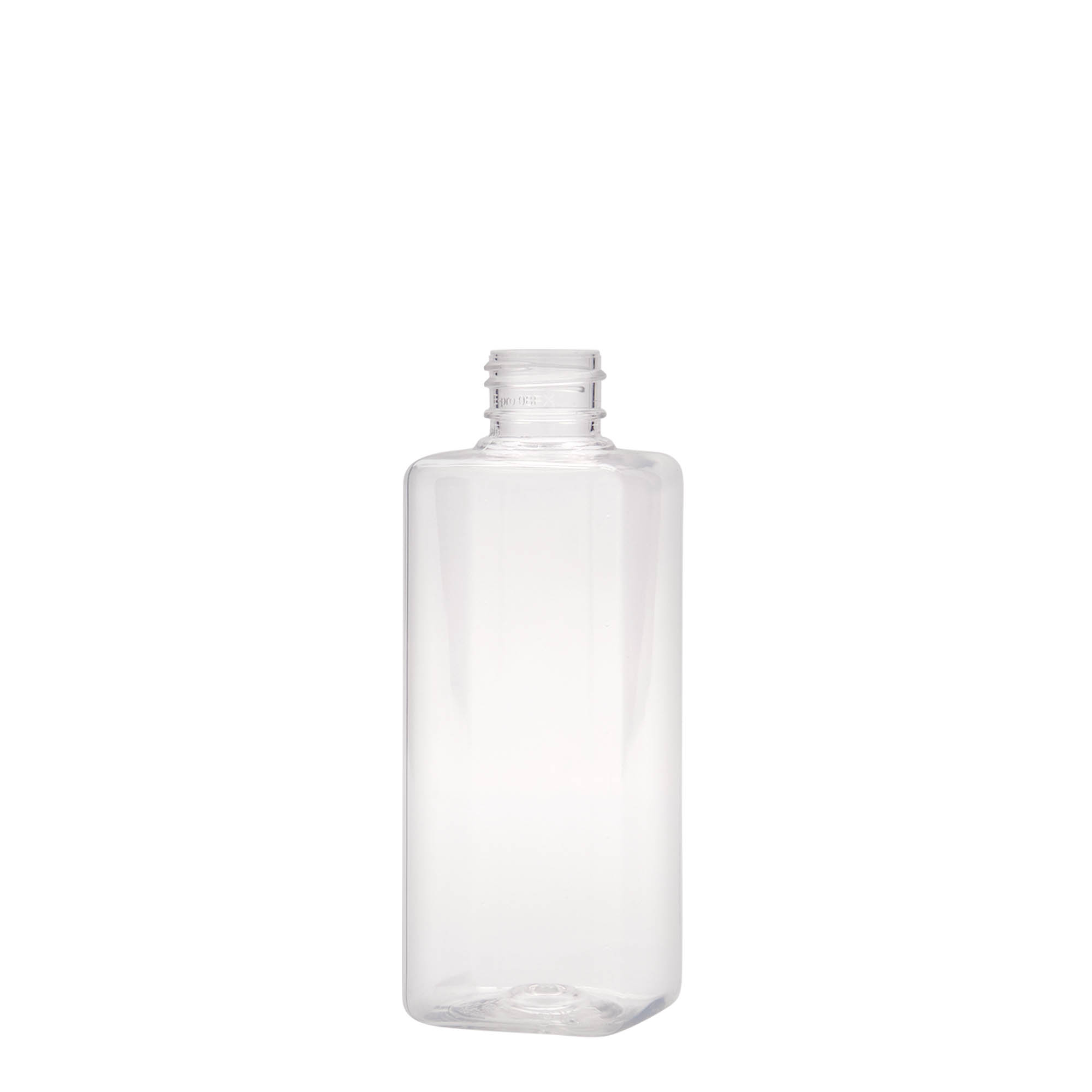 200 ml PET-flaska 'Karl', kvadratna, plastika, odprtina: 24/410 200 ml PET-flaska 'Karl', kvadratna, plastika, odprtina: 24/410