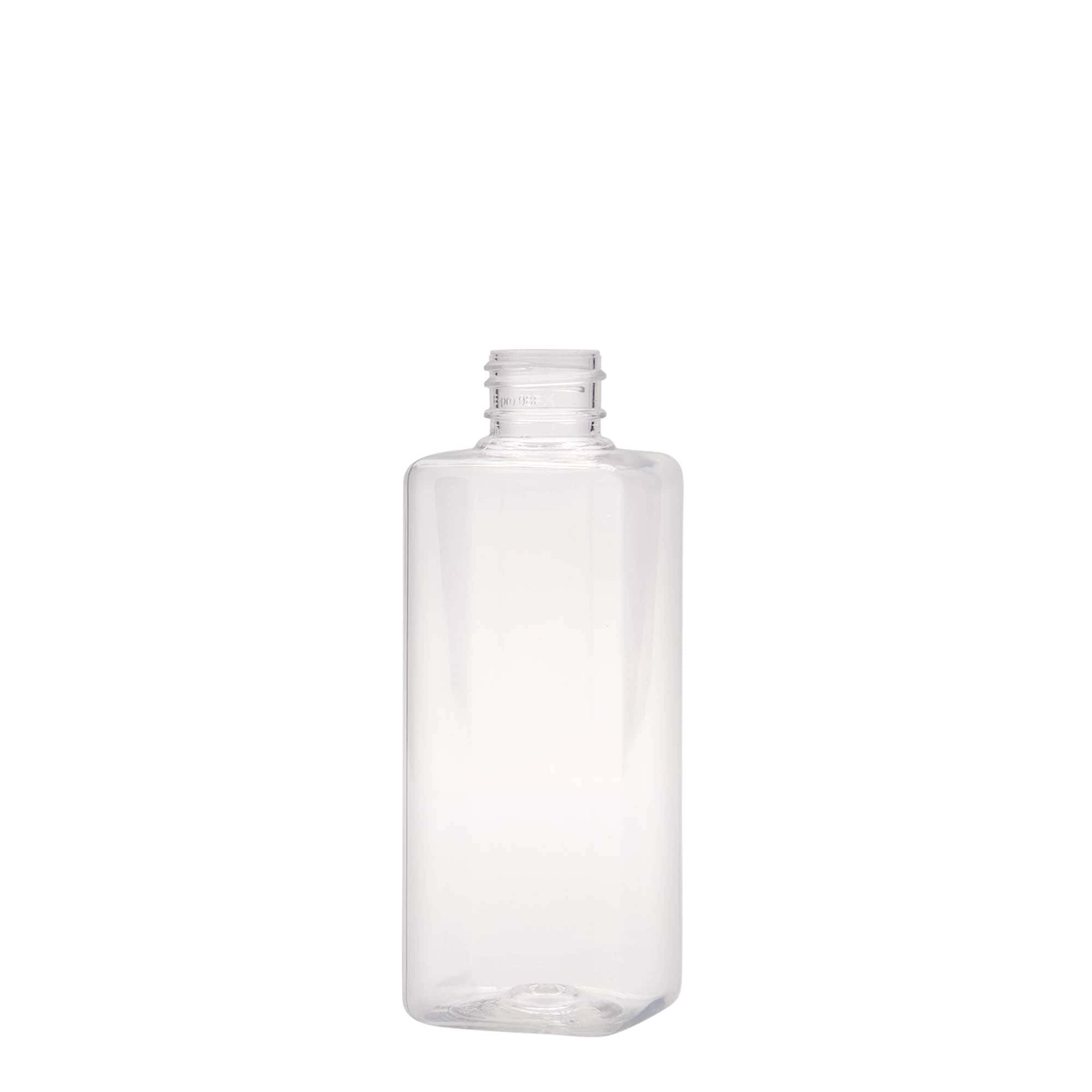 200 ml PET-flaska 'Karl', kvadratna, plastika, odprtina: 24/410