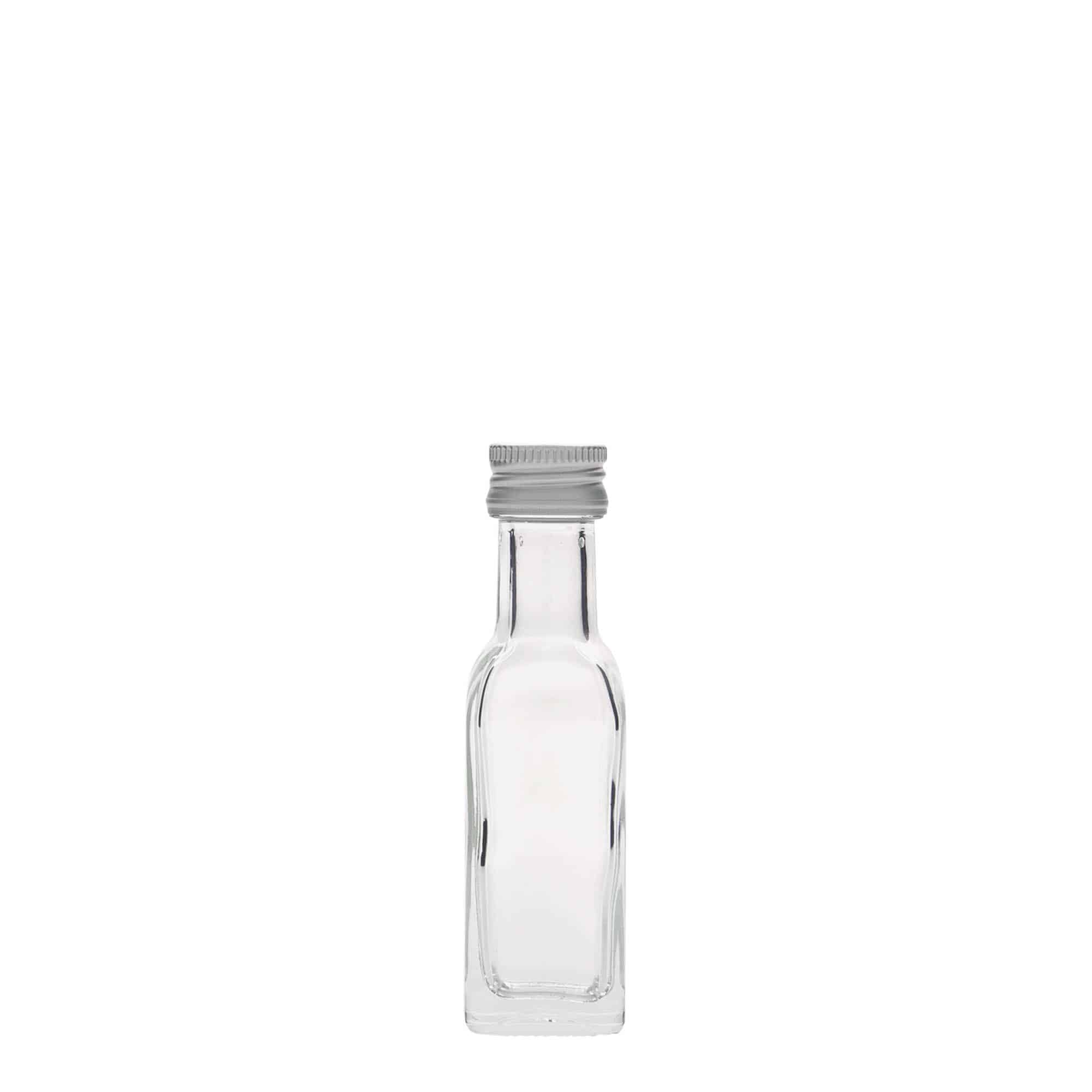 20 ml steklena steklenica »Marasca«, kvadratna, ustje: PP 18