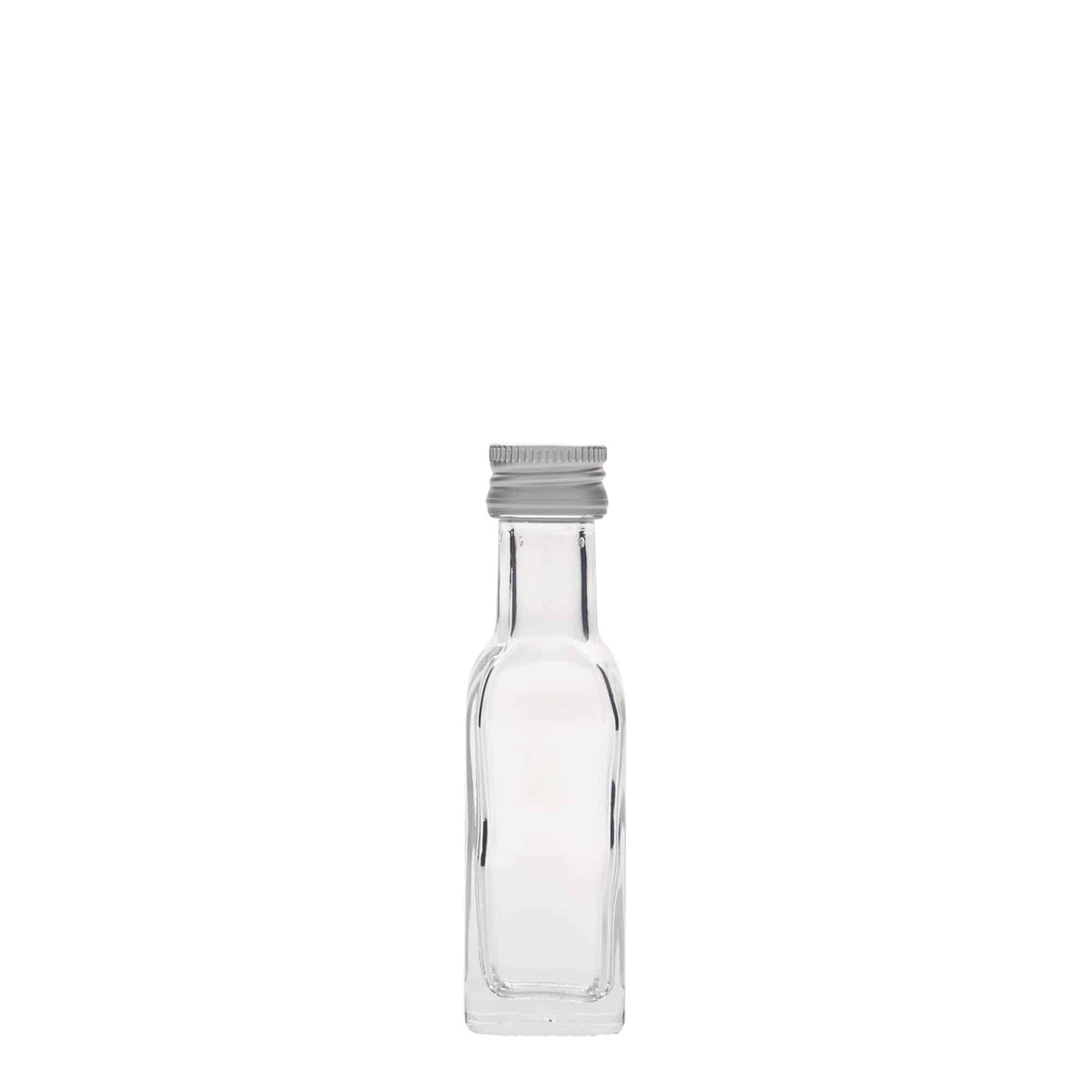 20 ml steklenička 'Marasca', kvadratna, odprtina: PP 18