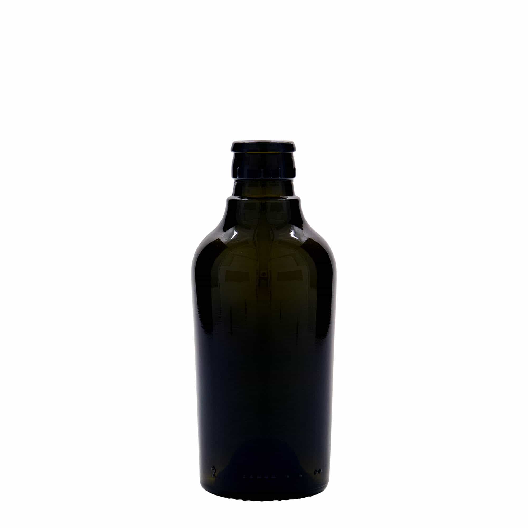 250 ml steklenica za kis/olje »Oleum«, steklo, antično zelena, ustje: DOP 250 ml steklenica za kis/olje »Oleum«, steklo, antično zelena, ustje: DOP