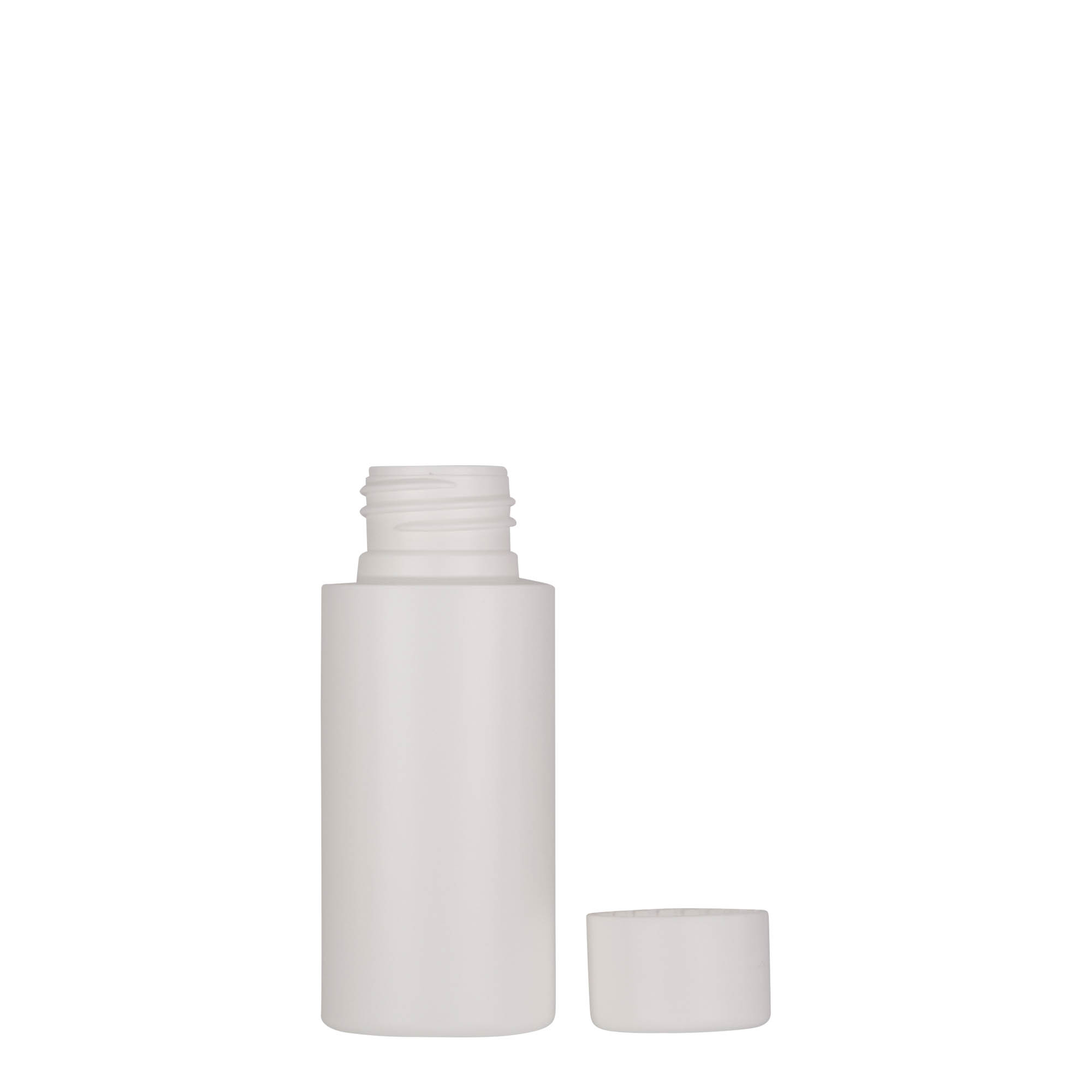 50 ml plastična steklenička 'Pipe', zelen HDPE, bela, odprtina: 24/410