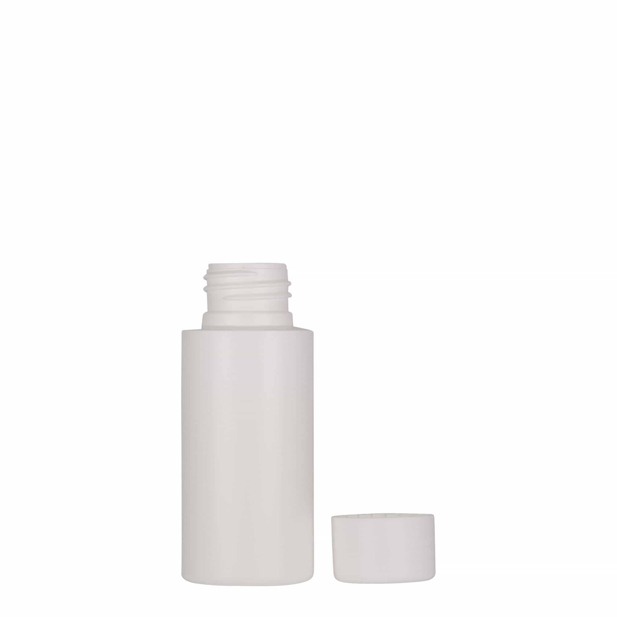 50 ml plastična steklenička 'Pipe', zelen HDPE, bela, odprtina: 24/410
