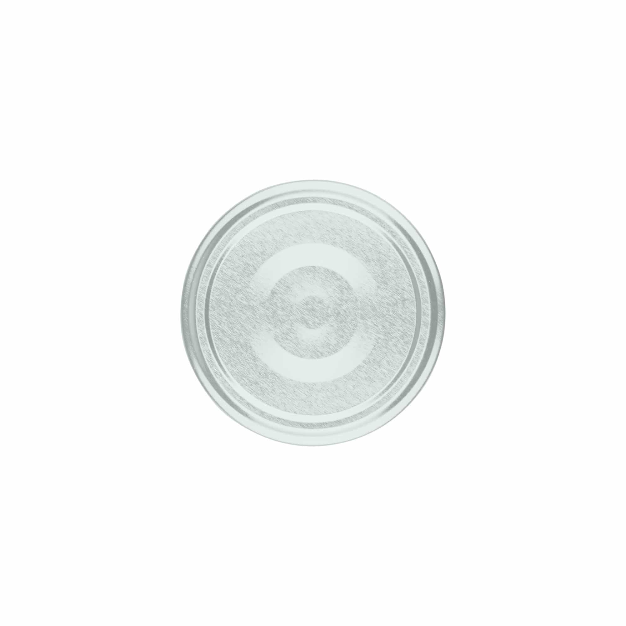 Twist-Off- pokrovček, belo pločevino, srebrn, za odprtino: TO 66