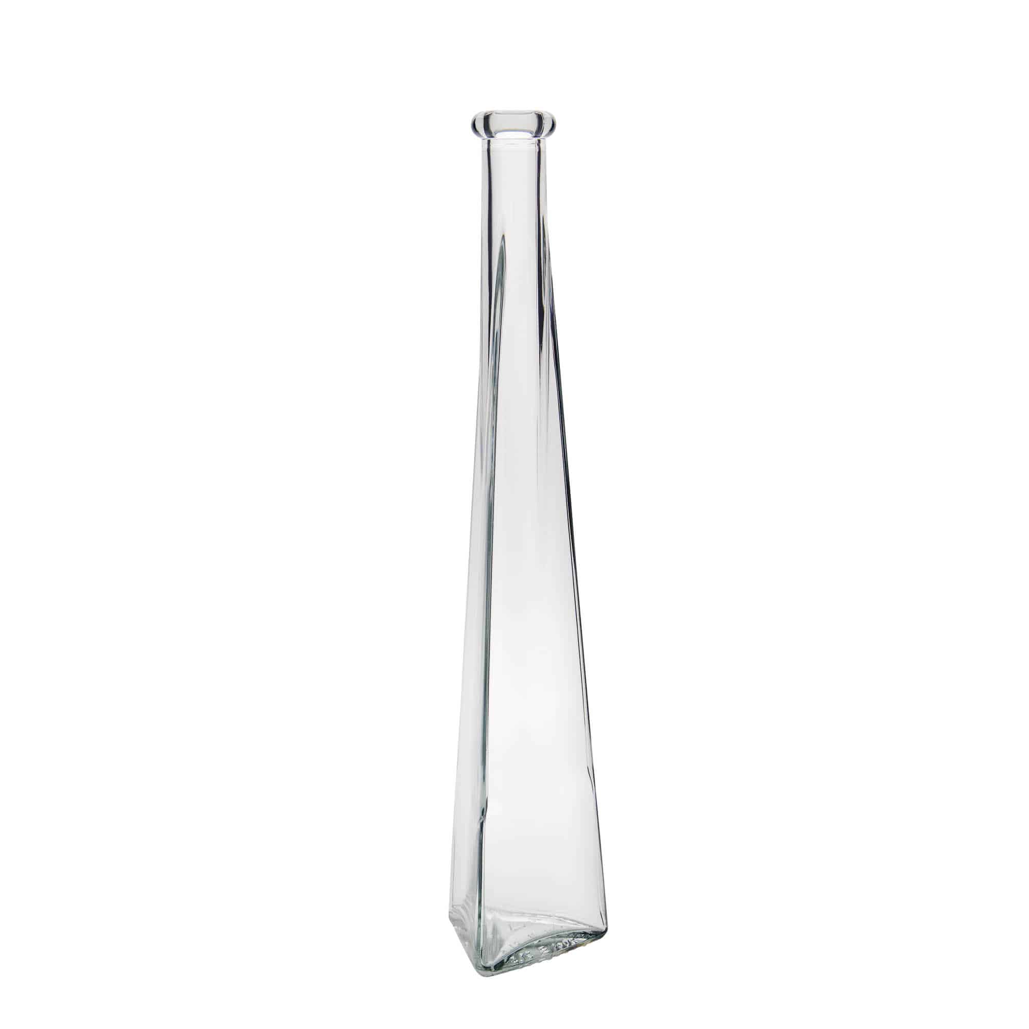 200 ml steklena steklenica »Dama Triangolore«, trikotna, ustje: pluta