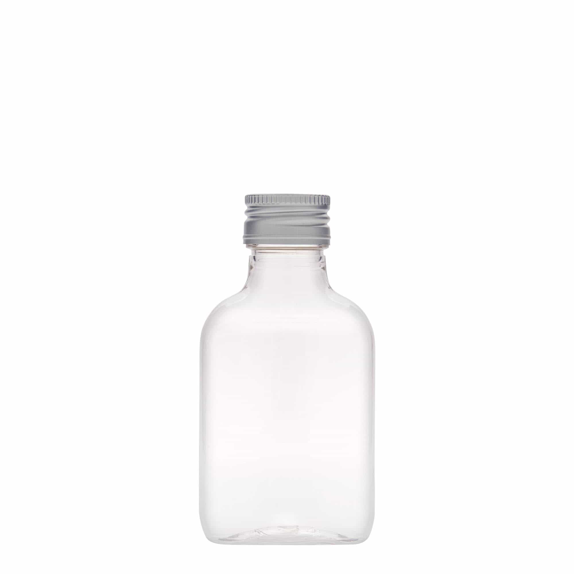 100 ml žepna steklenica, ovalna, plastika PET, ustje: PP 28