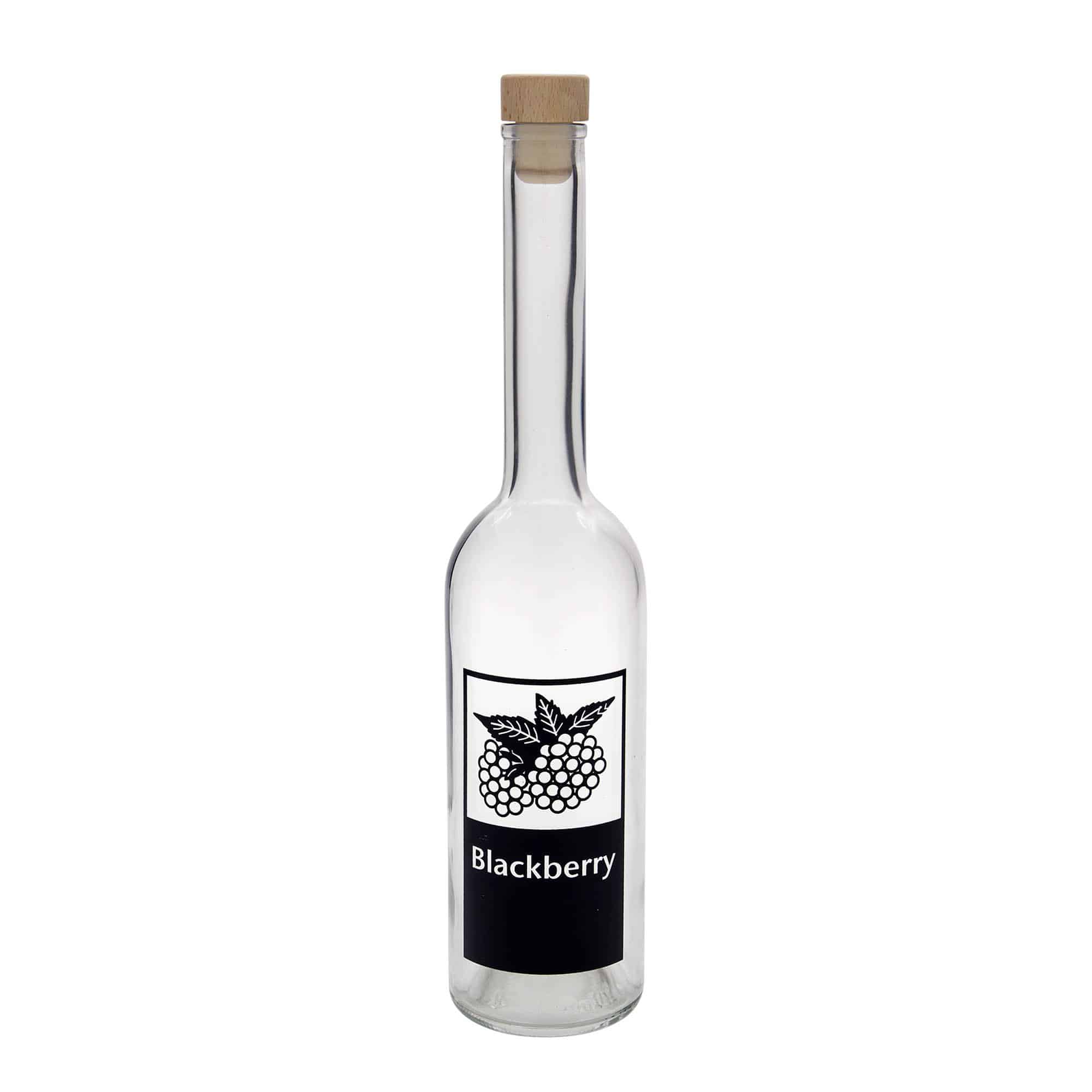 500 ml steklena steklenica »Opera«, motiv: Blackberry, ustje: pluta