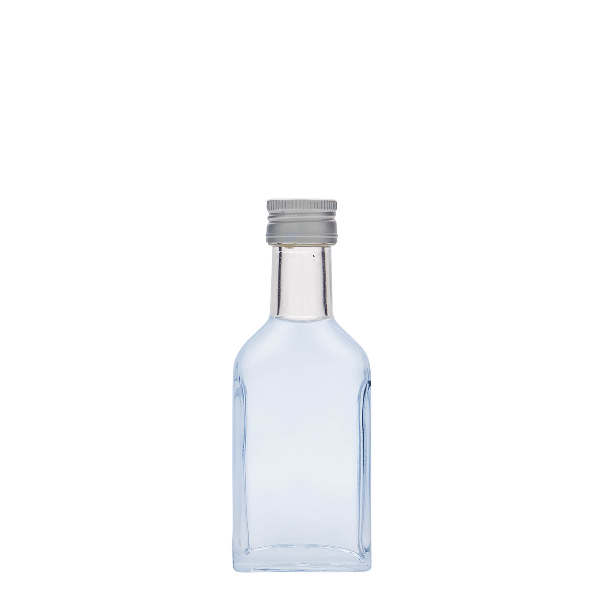 40 ml žepna steklenička z dolgim vratom, pravokotna, steklo, odprtina: PP 22 40 ml žepna steklenička z dolgim vratom, pravokotna, steklo, odprtina: PP 22