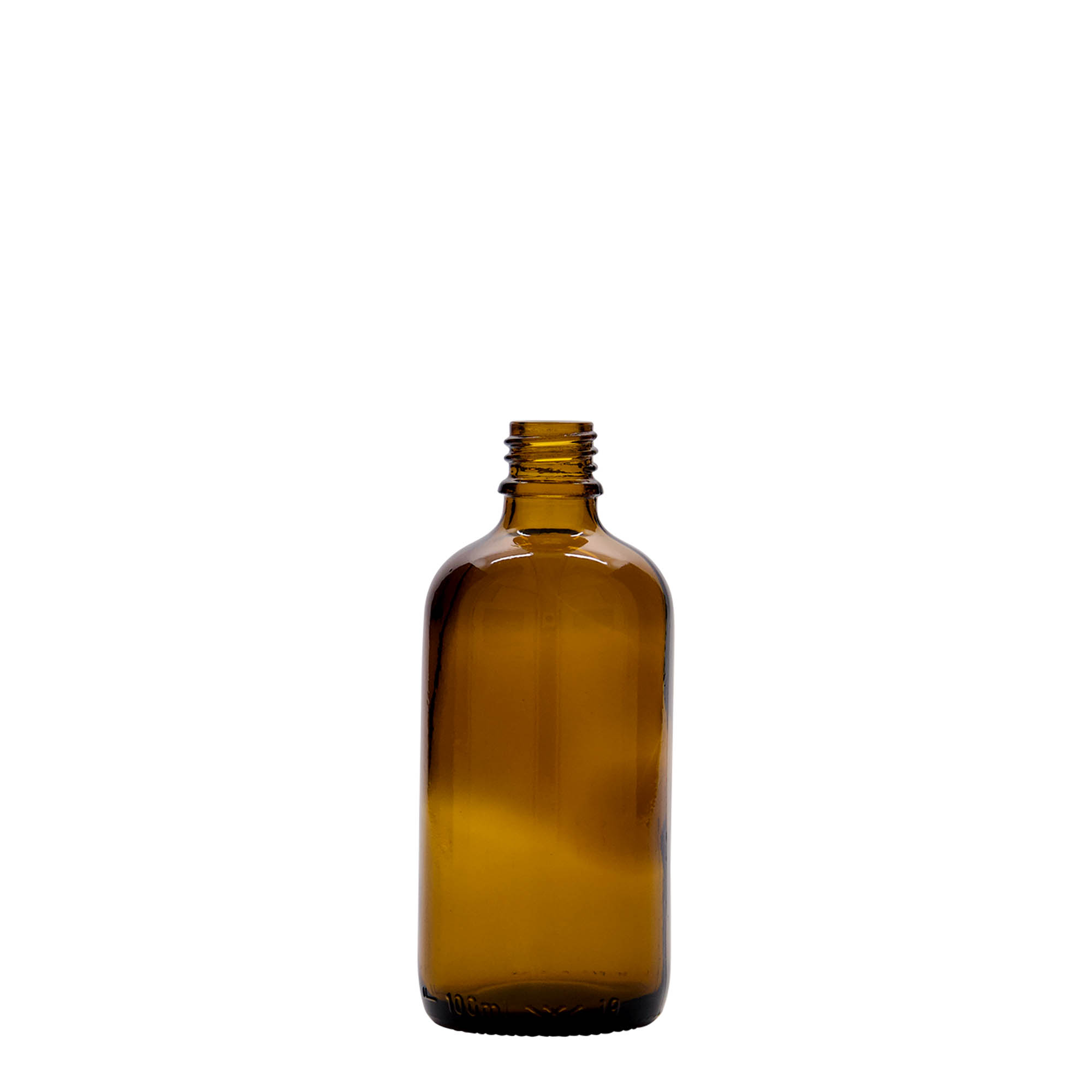 100 ml zdravniška steklenička, steklo, rjava, odprtina: DIN 18