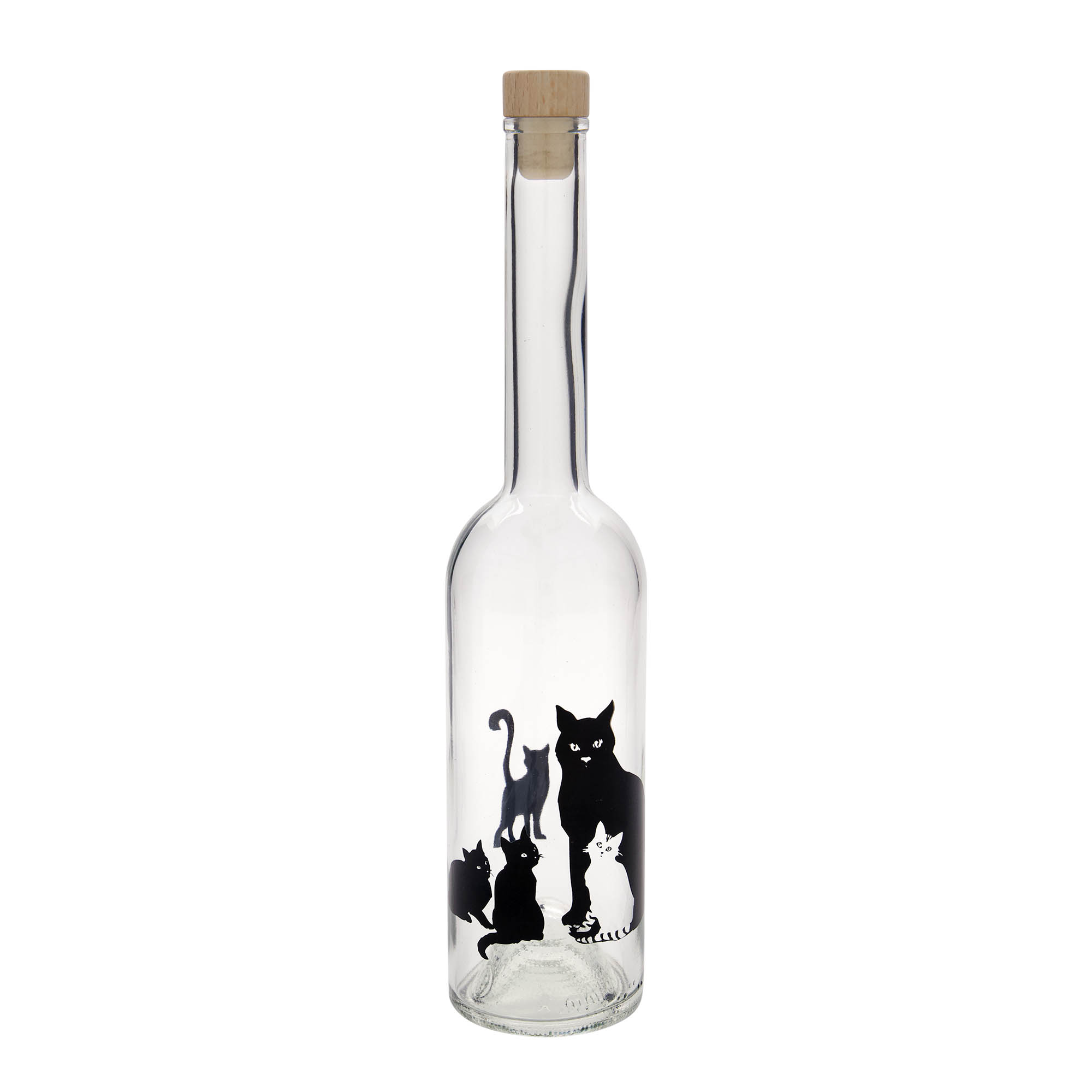 500 ml steklenica 'Opera', motiv: mačke, odprtina: pluta 500 ml steklenica 'Opera', motiv: mačke, odprtina: pluta