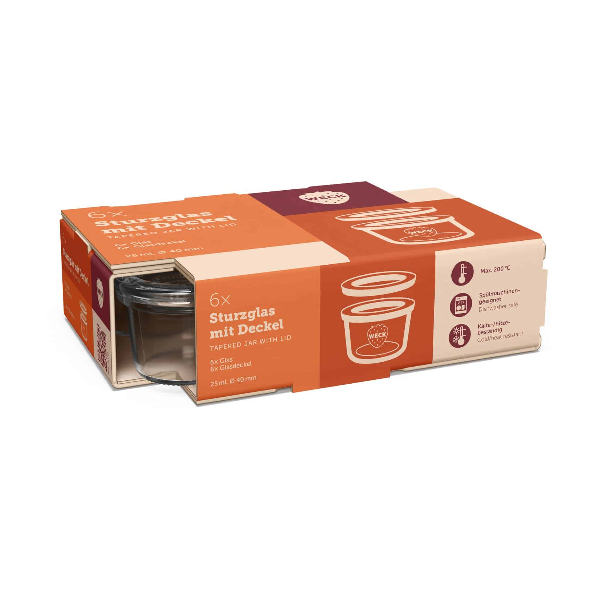 12x 35 ml WECK kozarec za vlaganje s steklenim pokrovom RR 40