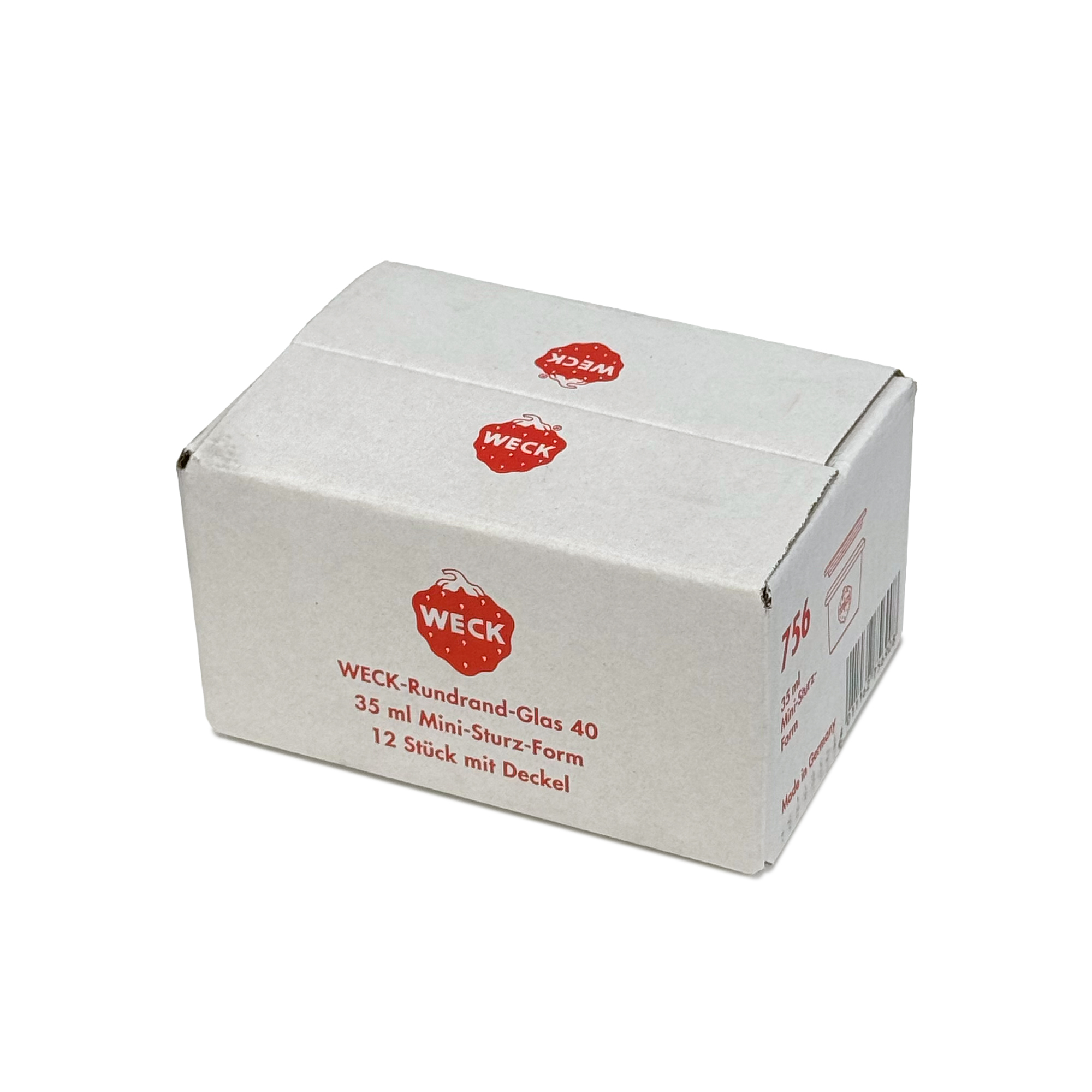 12x 35 ml WECK kozarec za vlaganje s steklenim pokrovom RR 40