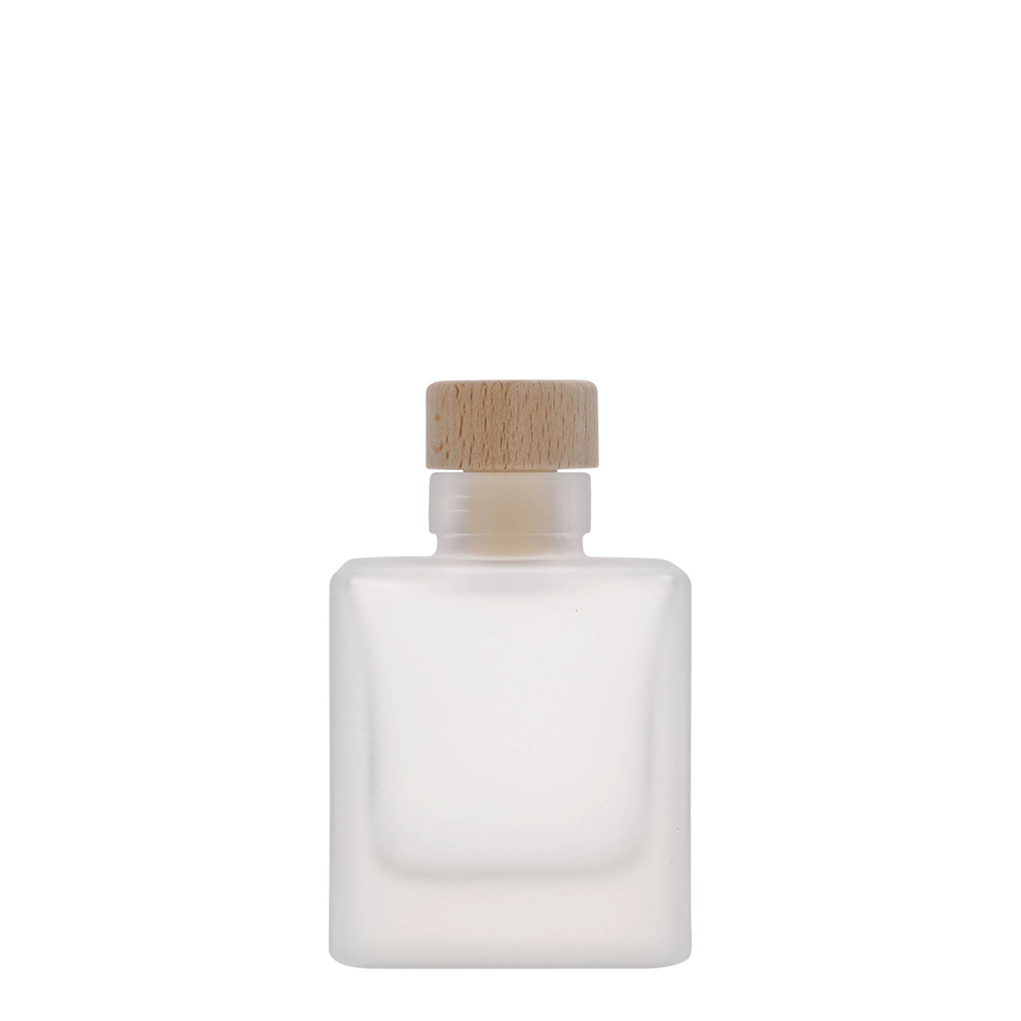 100 ml steklenička 'Cube', kvadratna, zmrznjena, odprtina: zamašek
