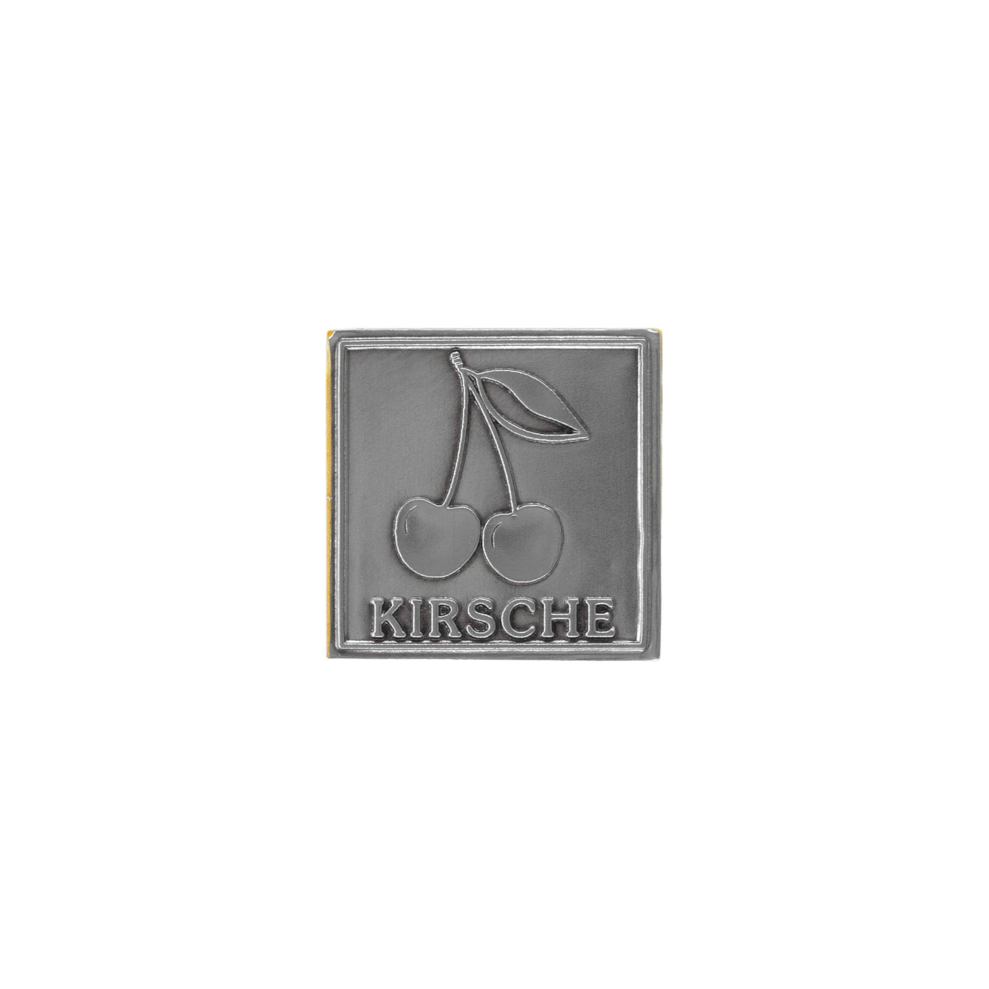 Kosmetično nalepka 'Češnja', kvadratna, kovinska, srebrna