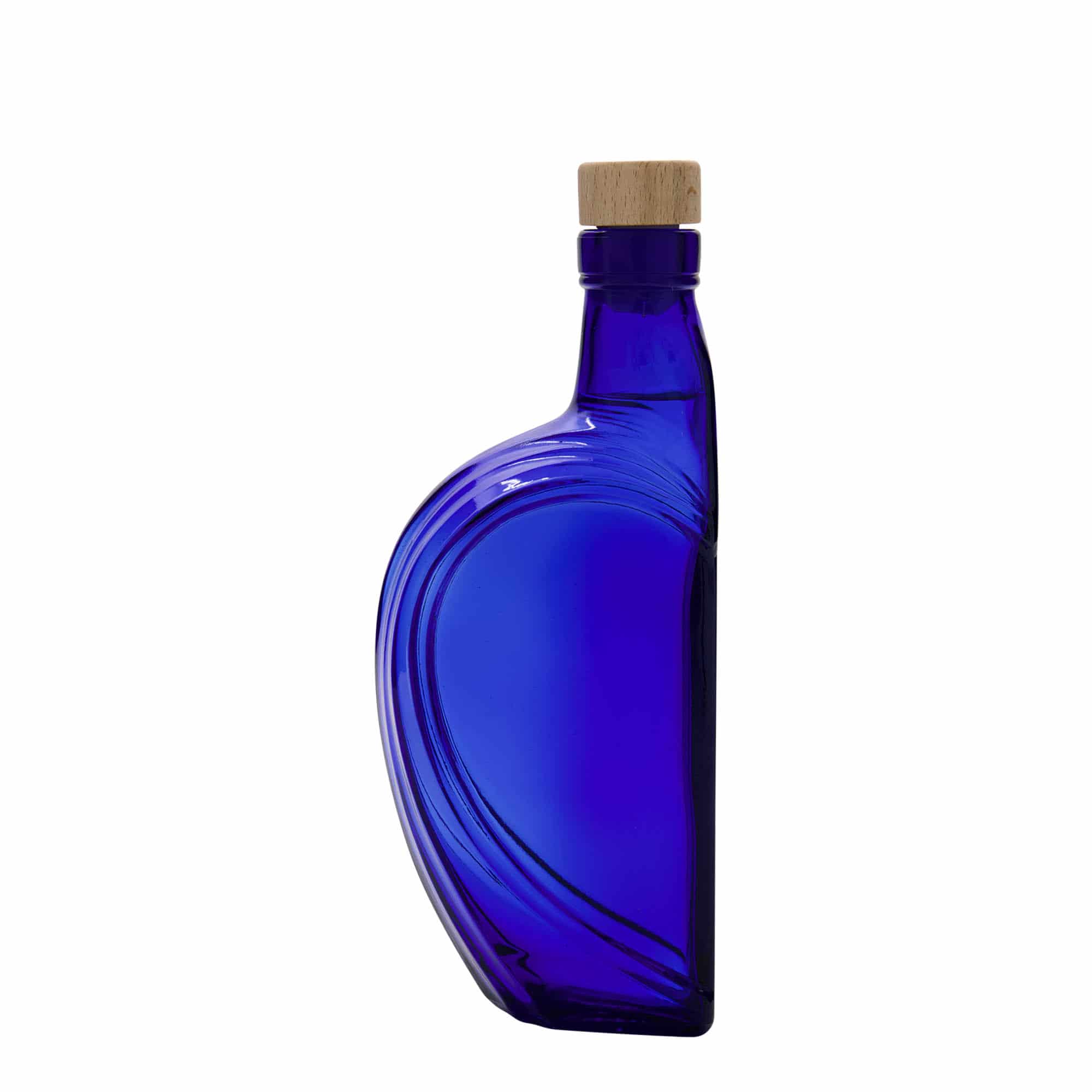 375 ml steklenica 'Sweethearts', pravokotna, kraljevsko modra, odprtina: plutovinasta zamašek