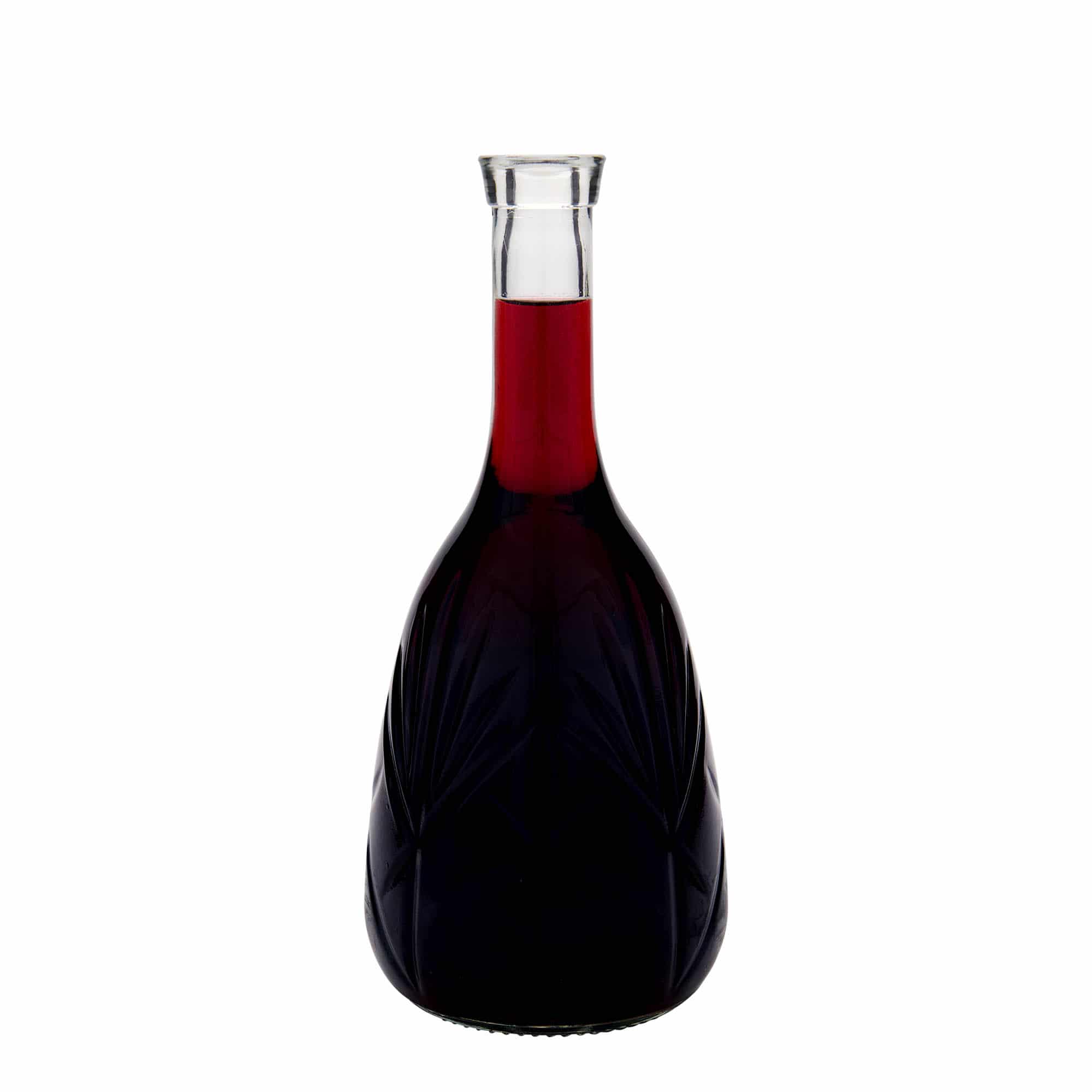 1000 ml steklena steklenica »Reliefa«, ustje: pluta
