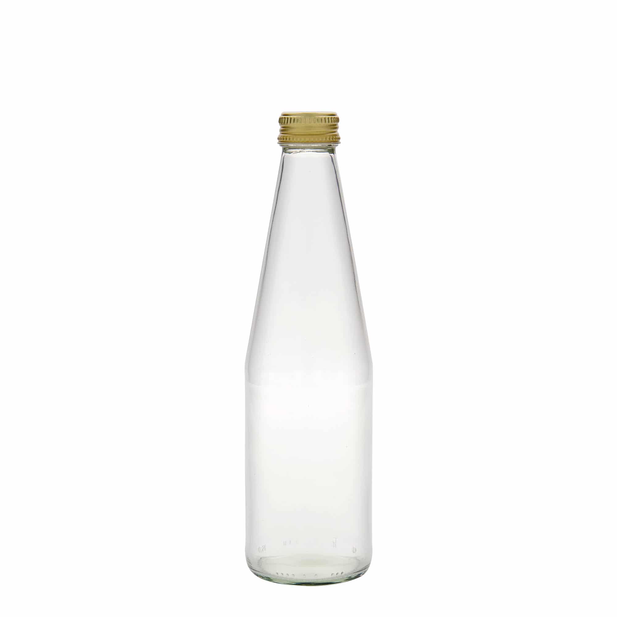 330 ml univerzalna steklenica v obliki korenja, steklo, ustje: PP 28