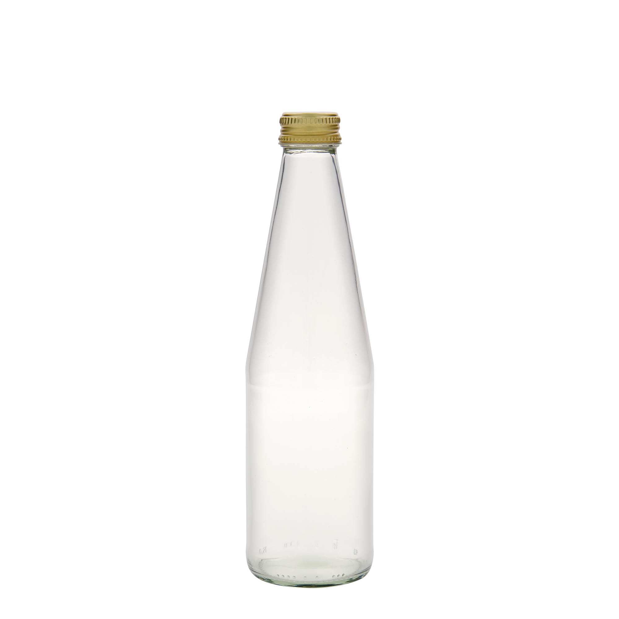 330 ml univerzalna steklenica v obliki korenja, steklo, odprtina: PP 28