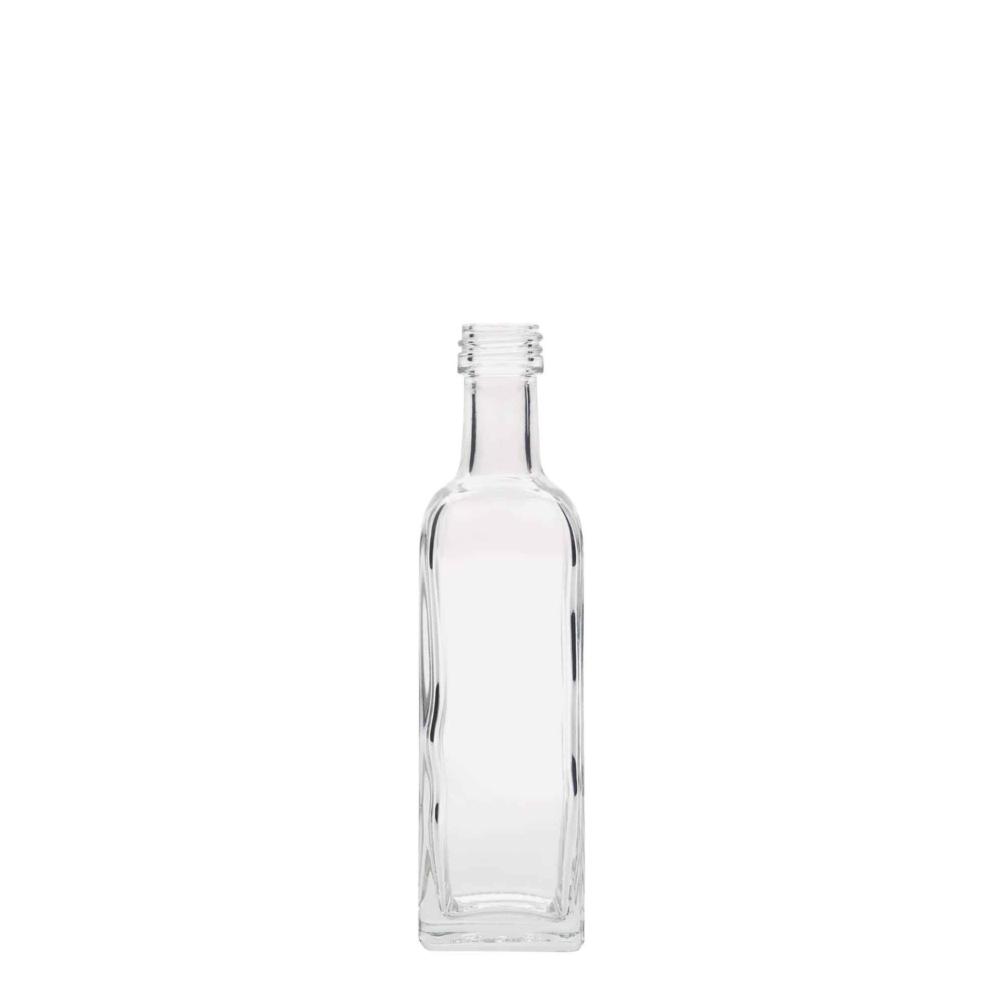 60 ml steklena steklenica »Marasca«, kvadratna, ustje: PP 18 60 ml steklena steklenica »Marasca«, kvadratna, ustje: PP 18