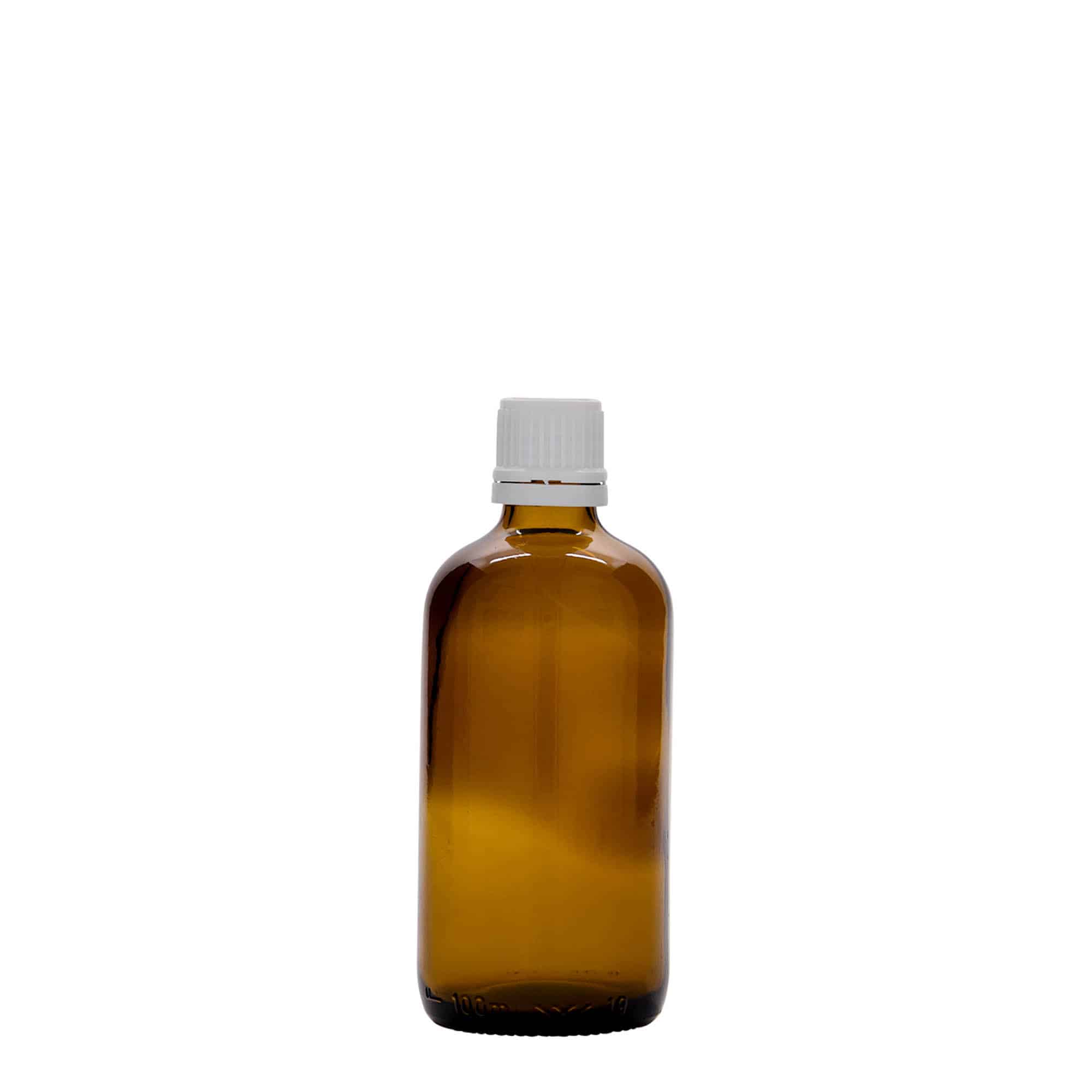 100 ml steklenica za zdravila, steklo, rjava, ustje: DIN 18