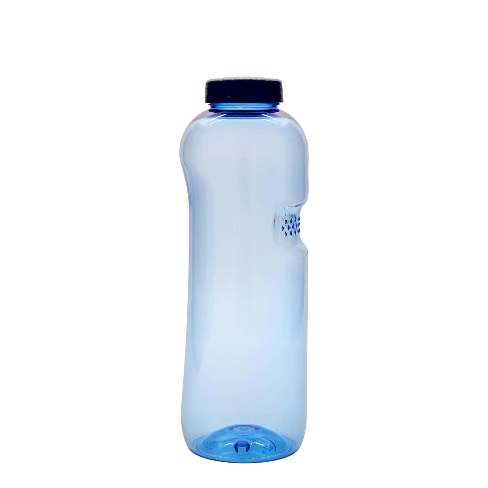 1.000 ml PET-pitna steklenica 'Kavodrink', plastika, modra