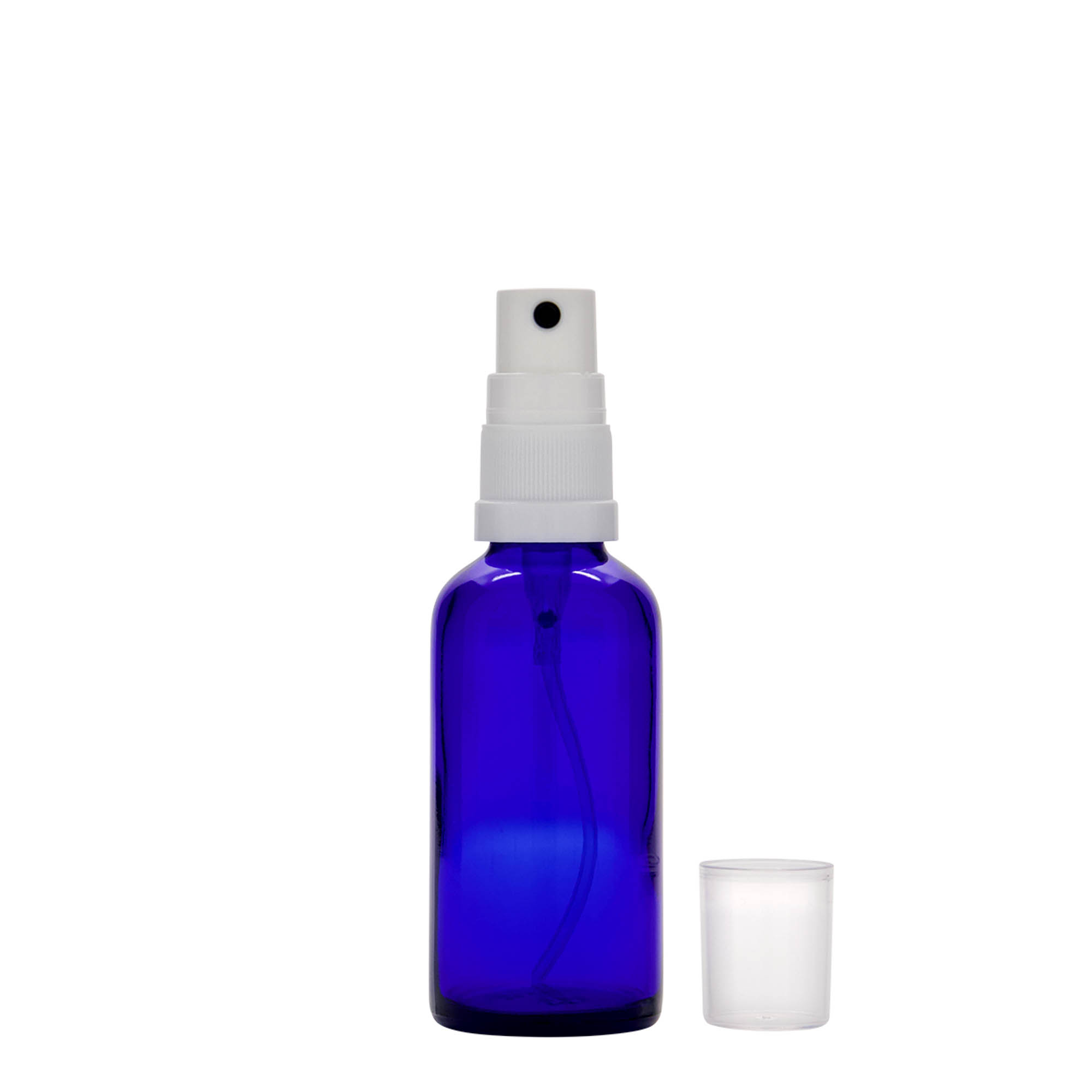 50 ml razpršilna steklenička za medicino, steklo, kraljevsko modra, odprtina: DIN 18 50 ml razpršilna steklenička za medicino, steklo, kraljevsko modra, odprtina: DIN 18