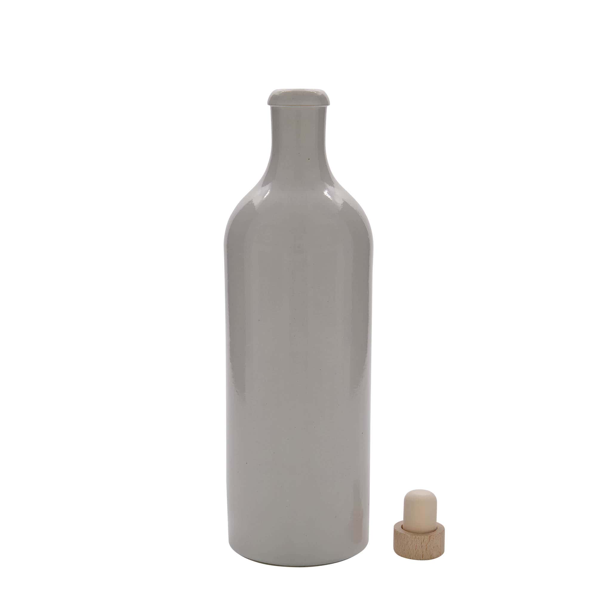 750 ml glineni vrč, kamenina, bel, odprtina: pluta 750 ml glineni vrč, kamenina, bel, odprtina: pluta