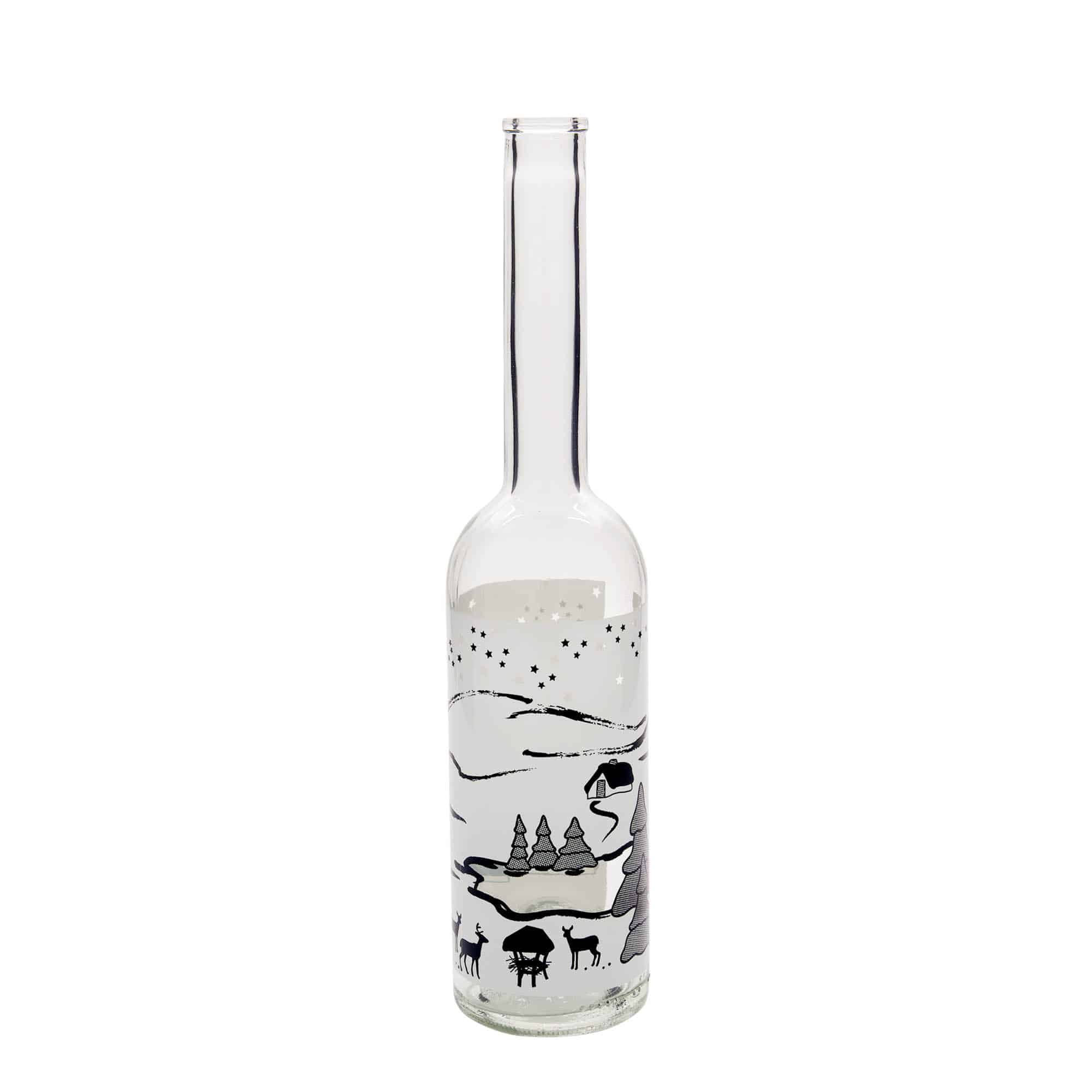 500 ml steklena steklenica »Opera«, motiv: zimska pravljica Bianco, ustje: pluta 500 ml steklena steklenica »Opera«, motiv: zimska pravljica Bianco, ustje: pluta