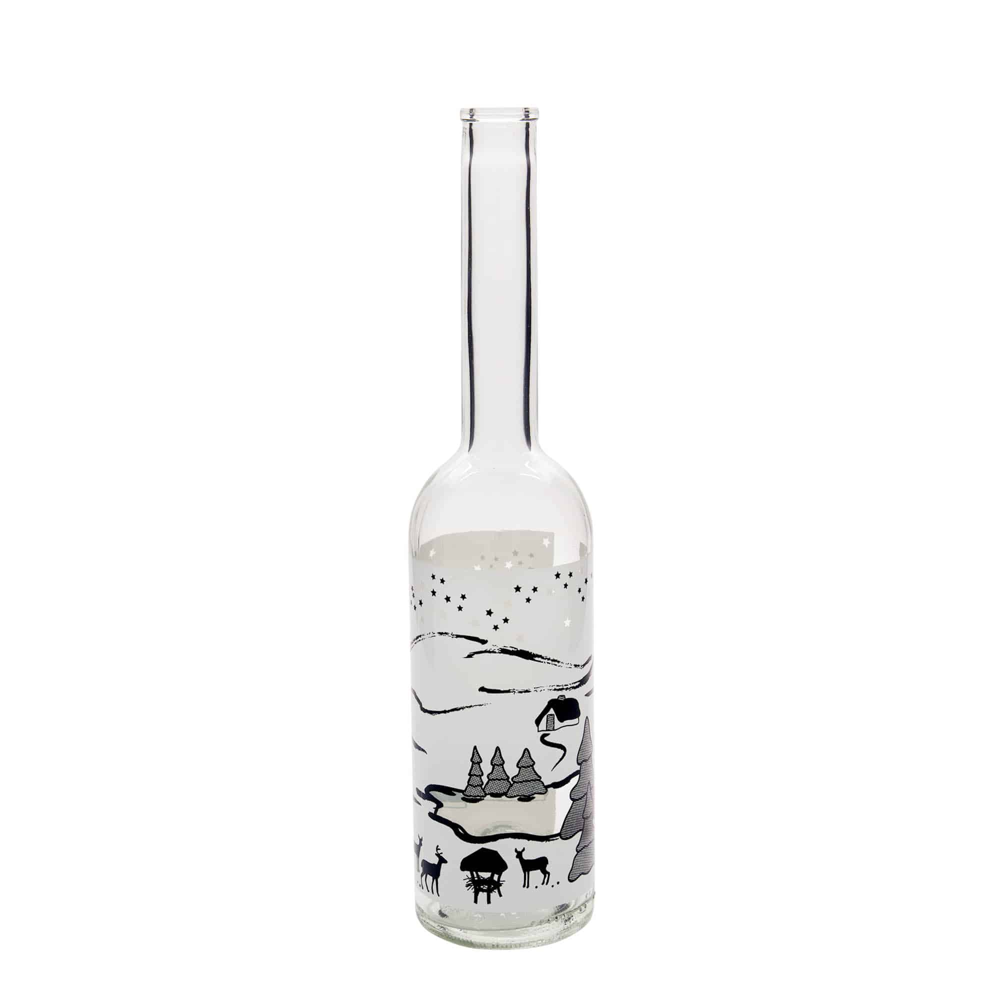 500 ml steklenica 'Opera', motiv: Zimski sanje-Bianco, odprtina: pluta