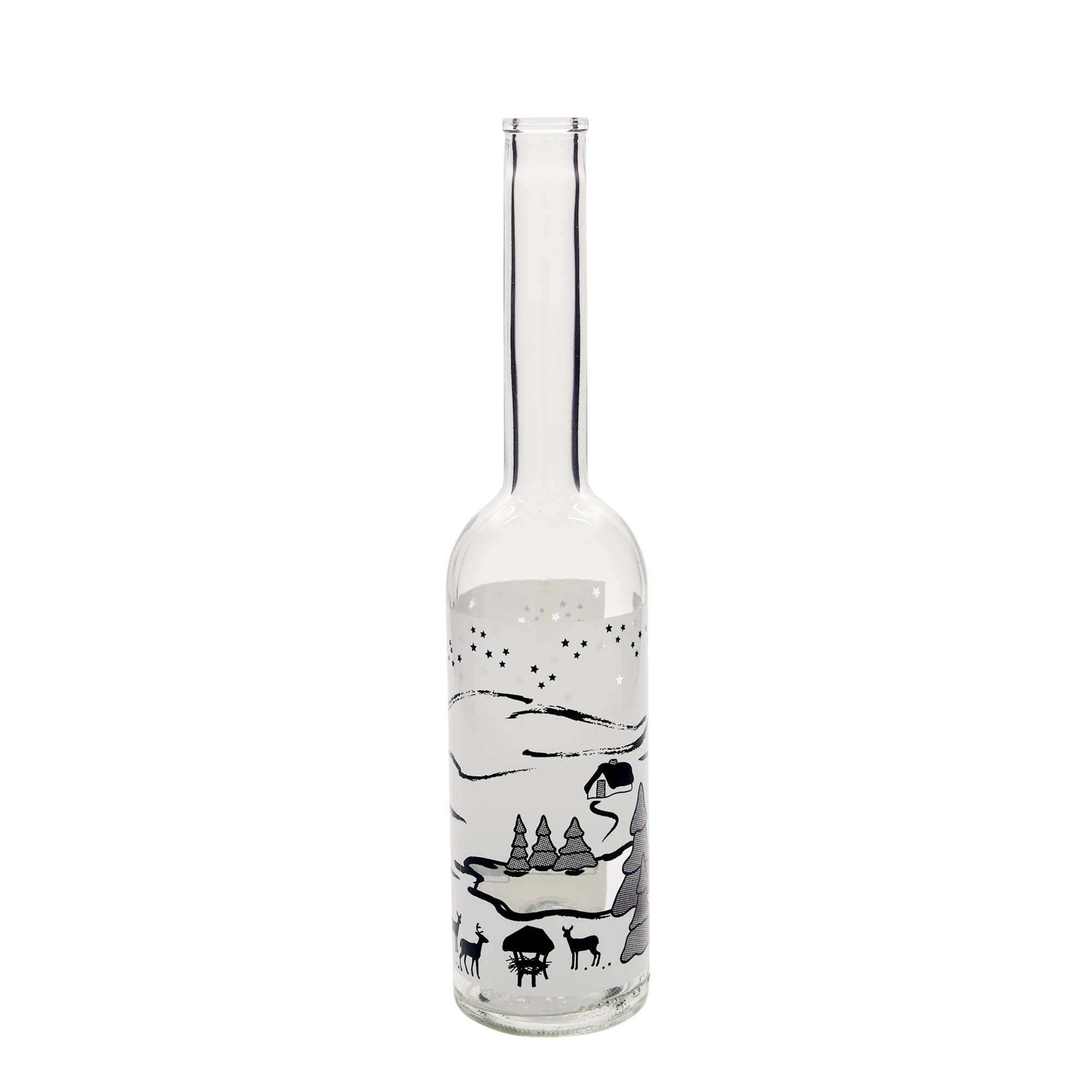 500 ml steklenica 'Opera', motiv: Zimski sanje-Bianco, odprtina: pluta