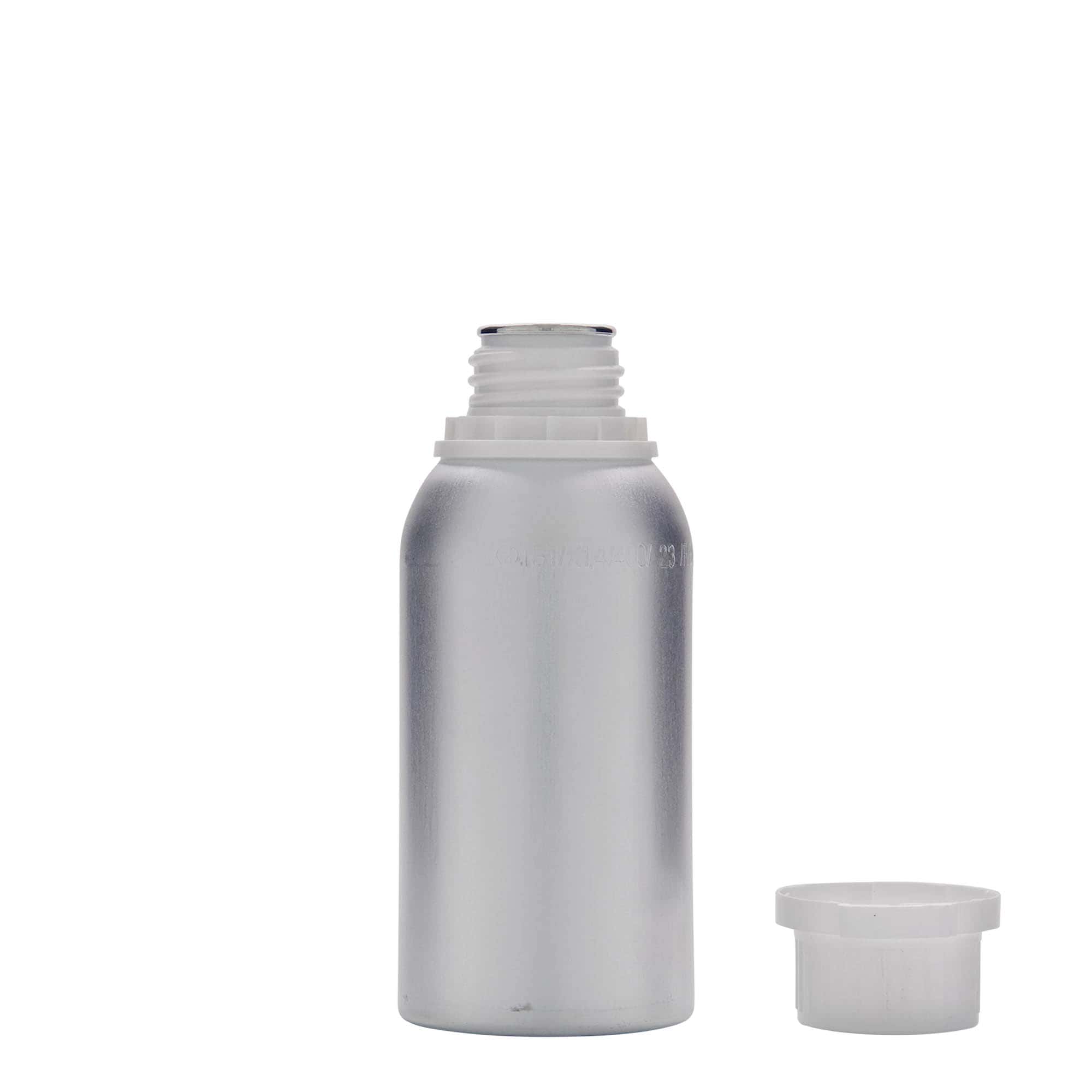 275 ml aluminijasta steklenica, kovina, srebrna, odprtina: DIN 32