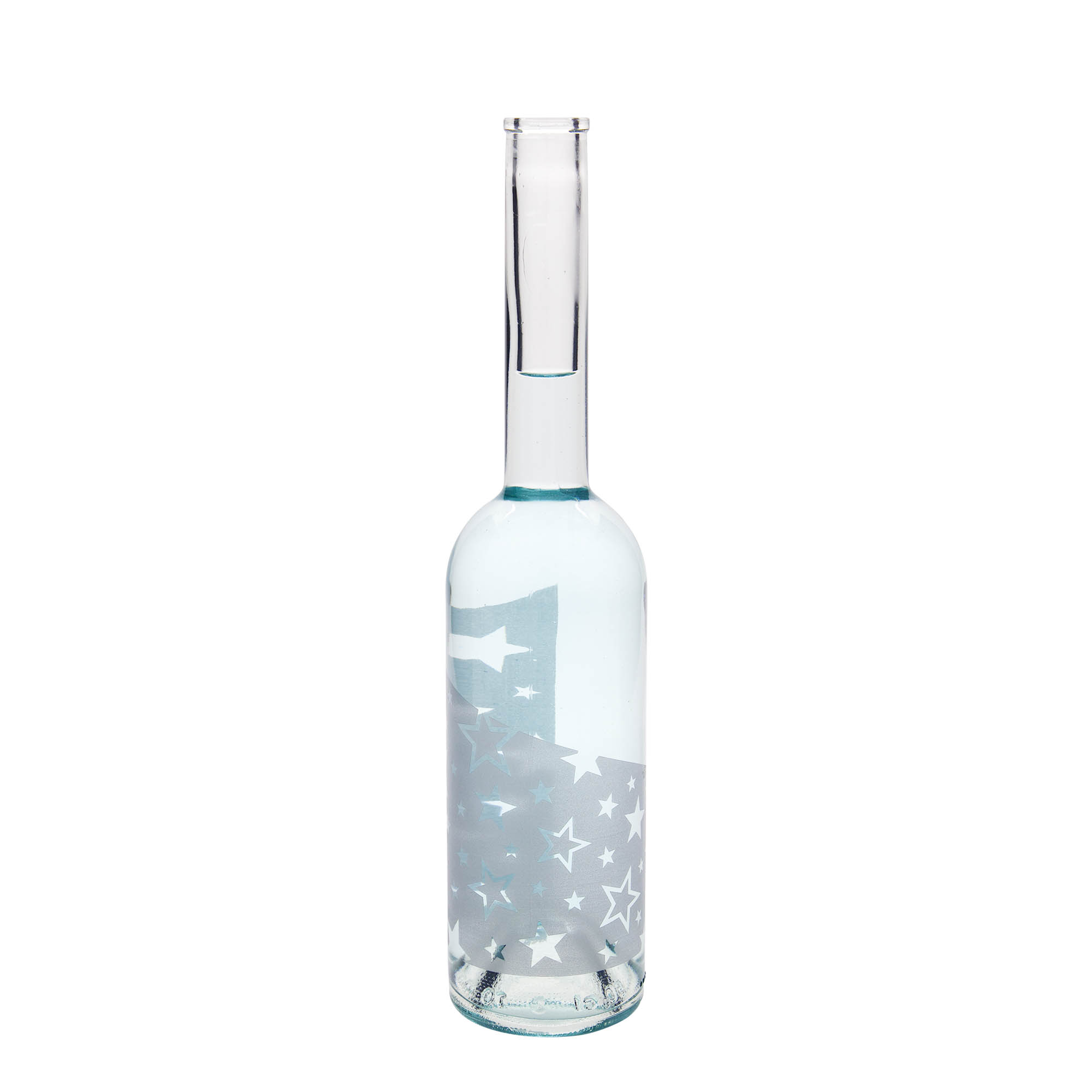500 ml steklenica 'Opera', motiv: srebrne zvezde, odprtina: pluta