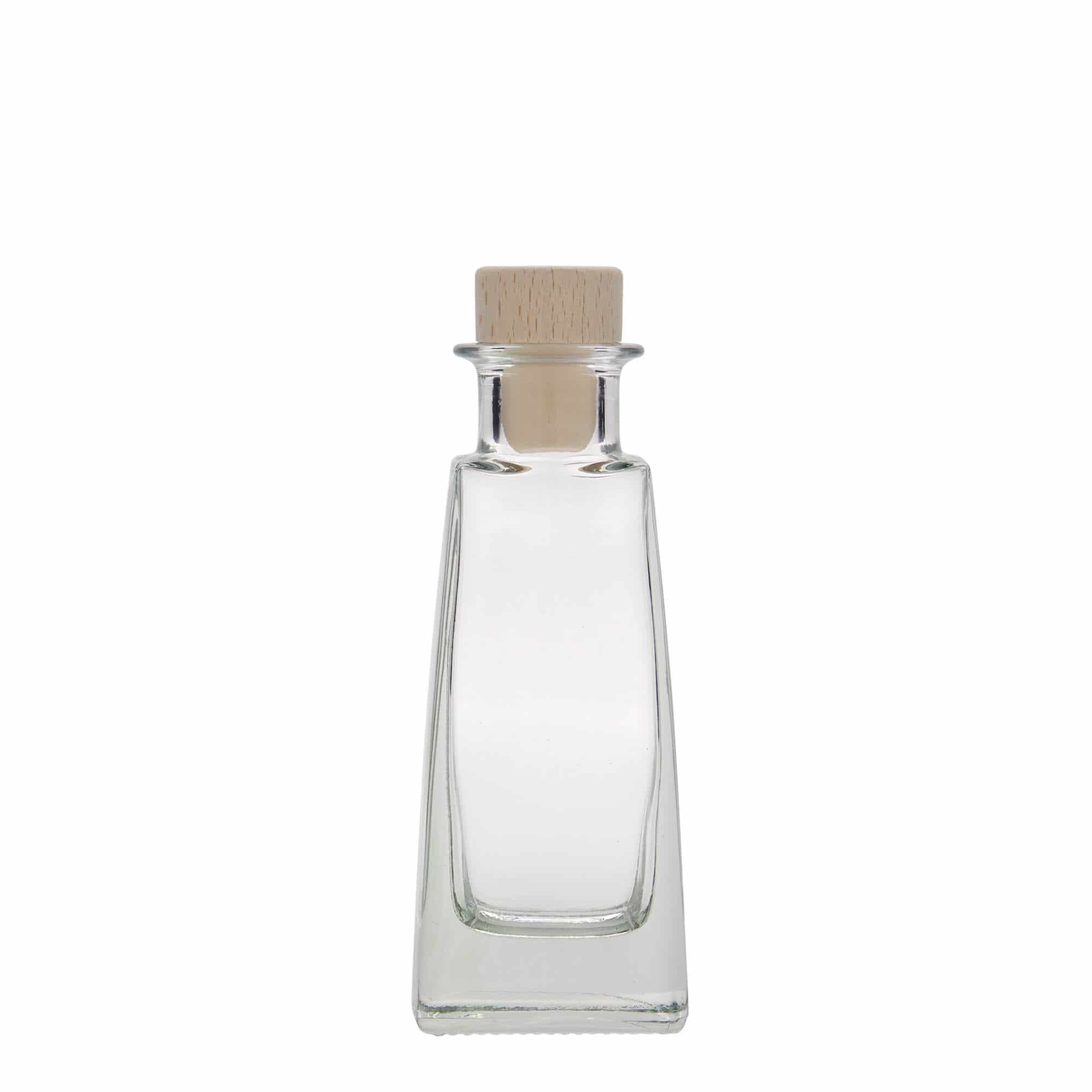 100 ml steklena steklenica »Timmy«, pravokotna, ustje: pluta