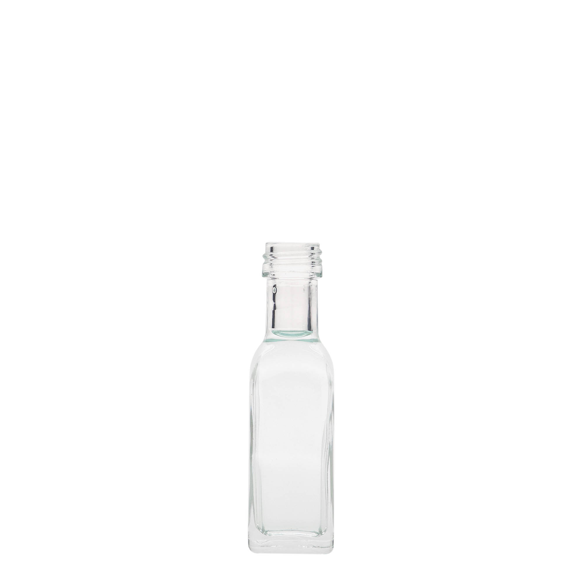 20 ml steklenička 'Marasca', kvadratna, odprtina: PP 18