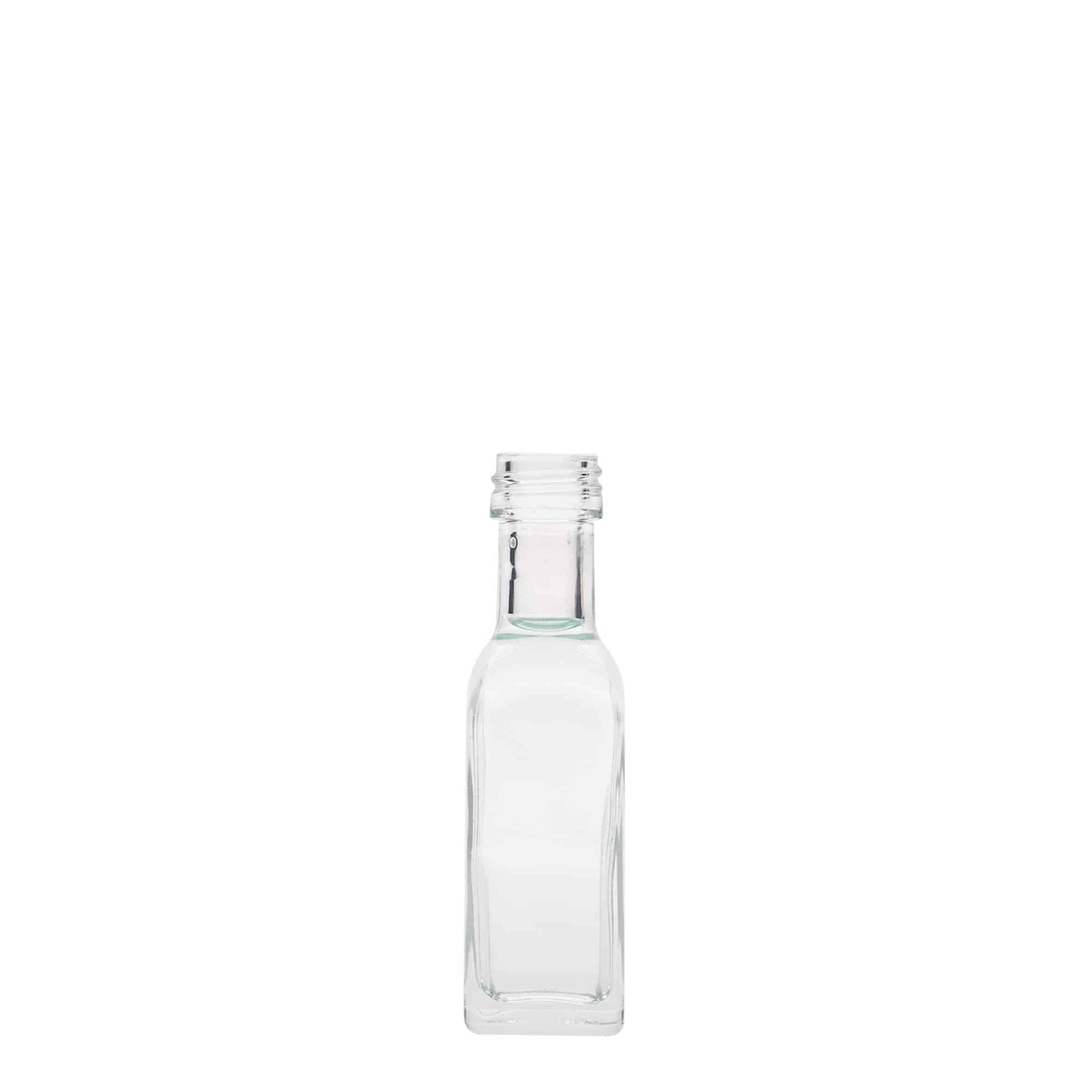 20 ml steklenička 'Marasca', kvadratna, odprtina: PP 18 20 ml steklenička 'Marasca', kvadratna, odprtina: PP 18