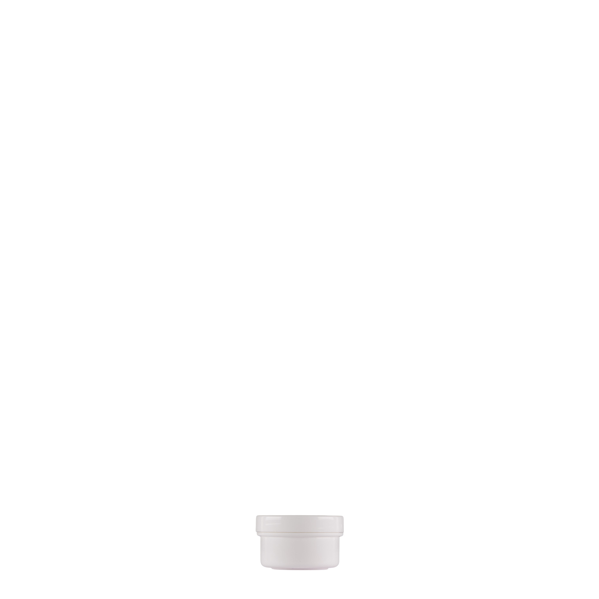 6 ml plastična posodica 'White Line', PP, bela, odprtina: navojni pokrov
