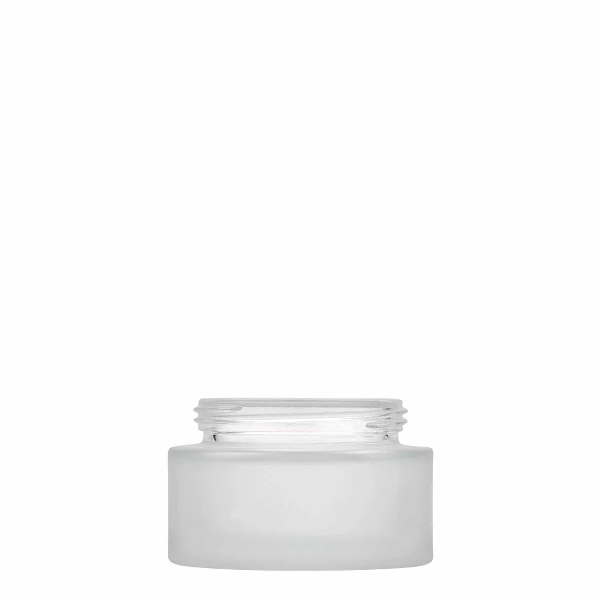 50 ml lonček »Platin Edition«, steklo, motno, ustje: navojni zamašek 50 ml lonček »Platin Edition«, steklo, motno, ustje: navojni zamašek