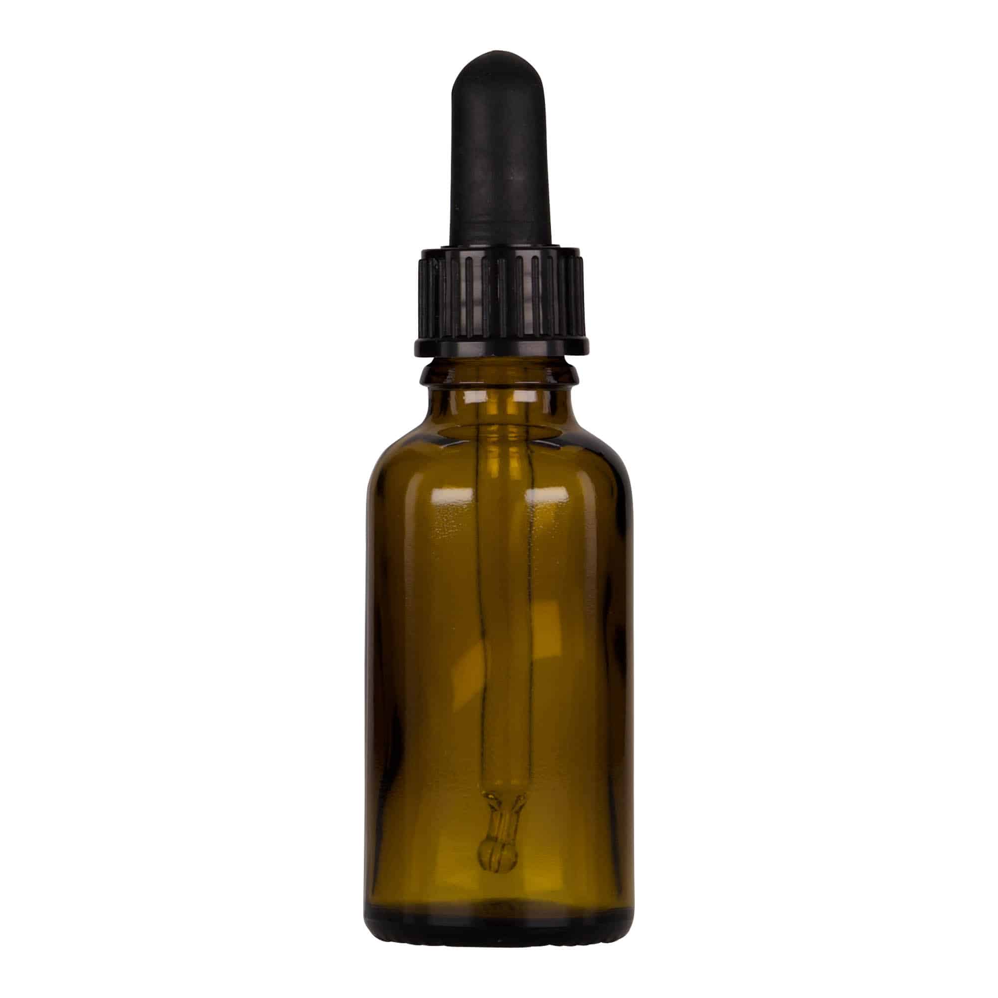 30 ml steklenica s pipeto za zdravila, steklo, rjavo-črna, ustje: DIN 18 30 ml steklenica s pipeto za zdravila, steklo, rjavo-črna, ustje: DIN 18