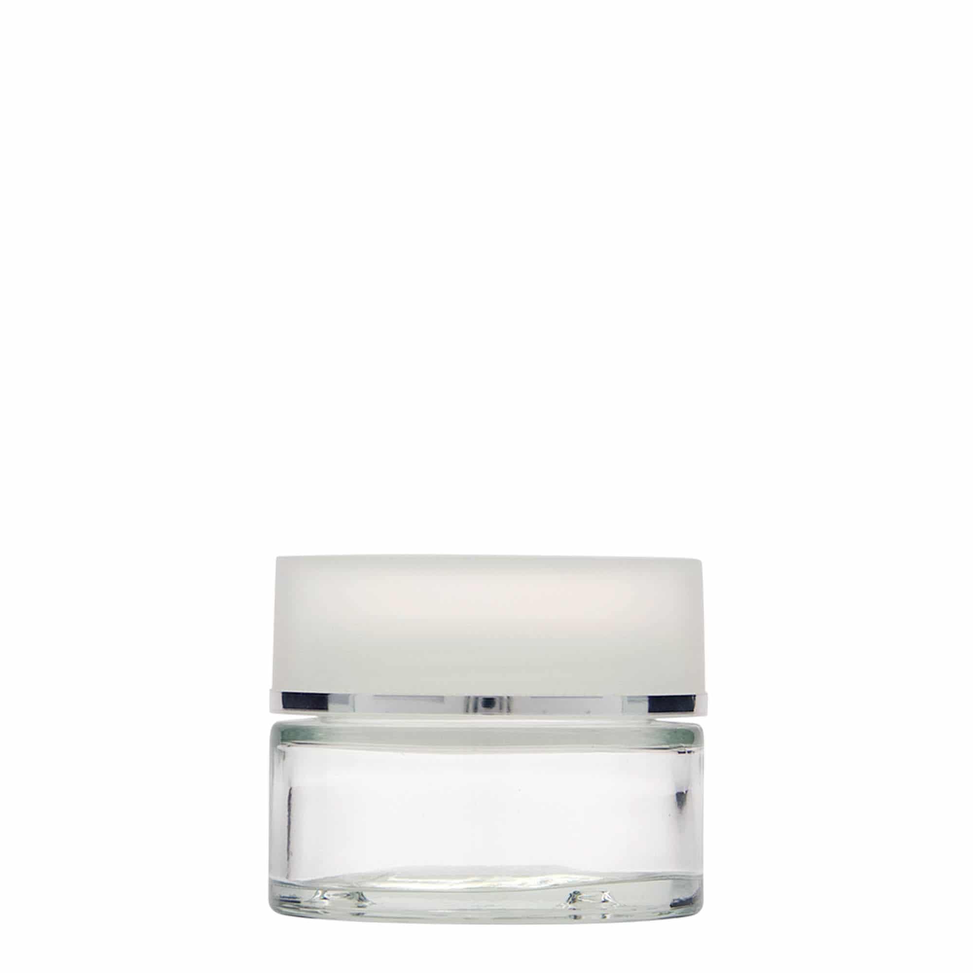 50 ml lonček »Clear Edition«, steklo, ustje: navojni zamašek