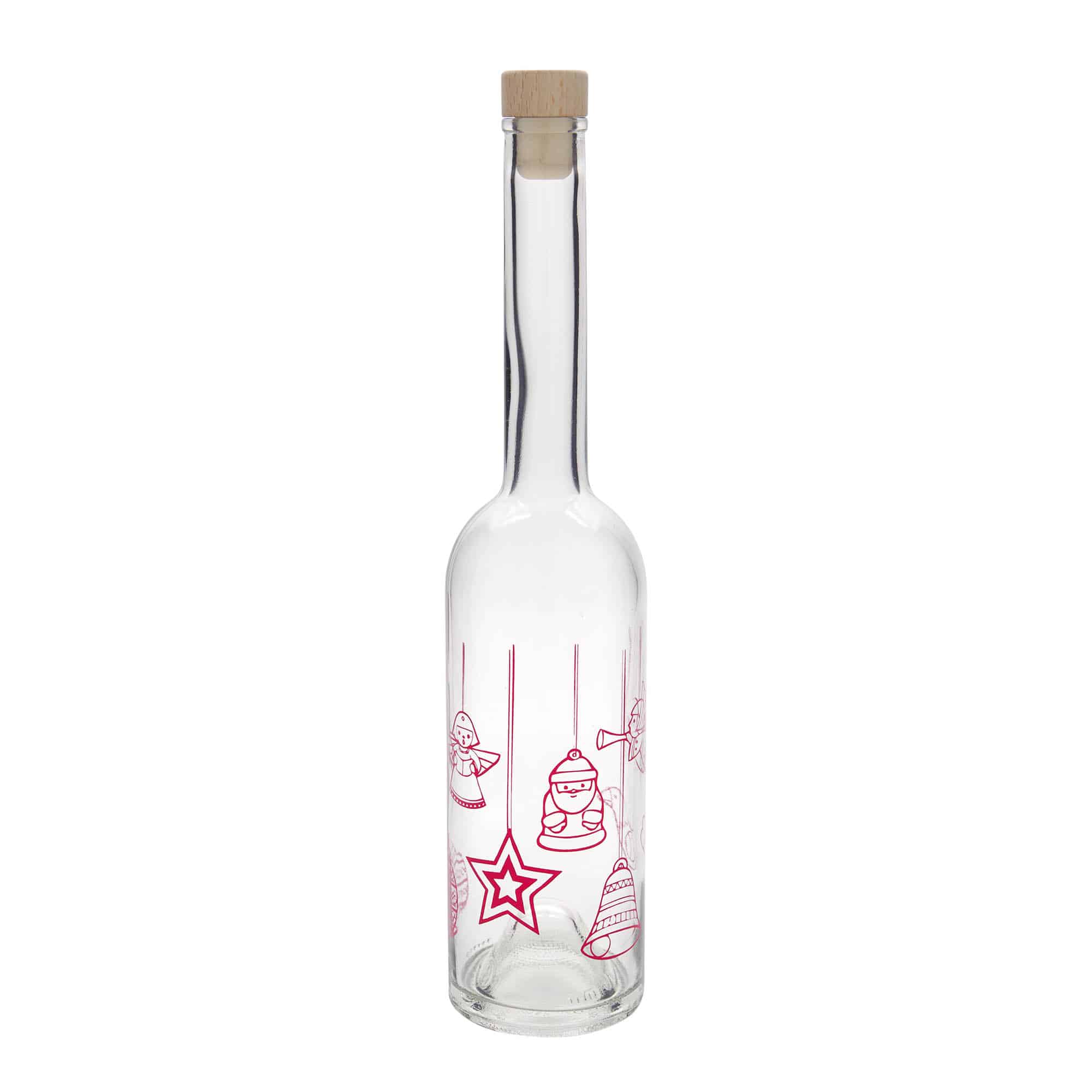500 ml steklena steklenica »Opera«, motiv: zvezde, ustje: pluta
