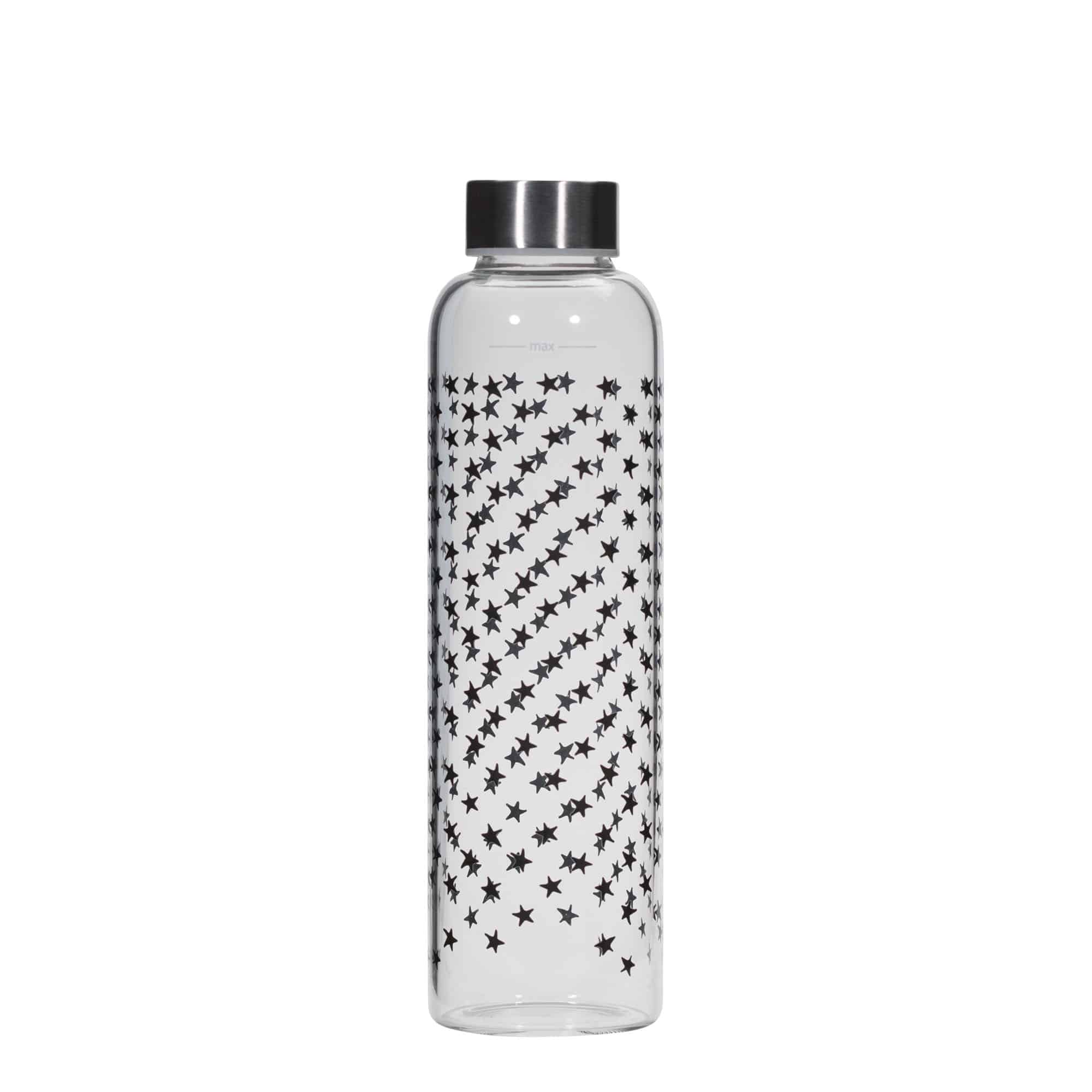 500 ml steklenica za pijačo »Perseus«, motiv: črne zvezde, ustje: navojni zamašek