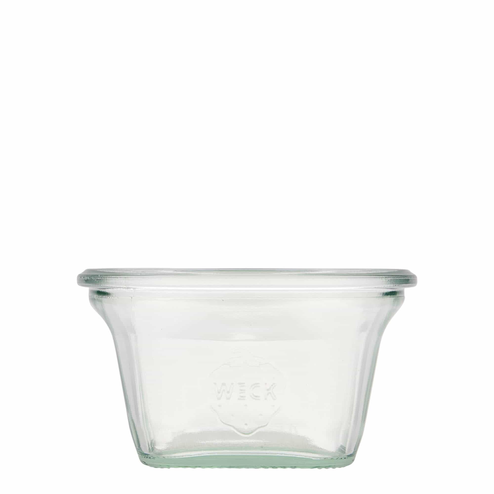 290 ml kozarec Quadro WECK, kvadratni, ustje: Okrogel rob