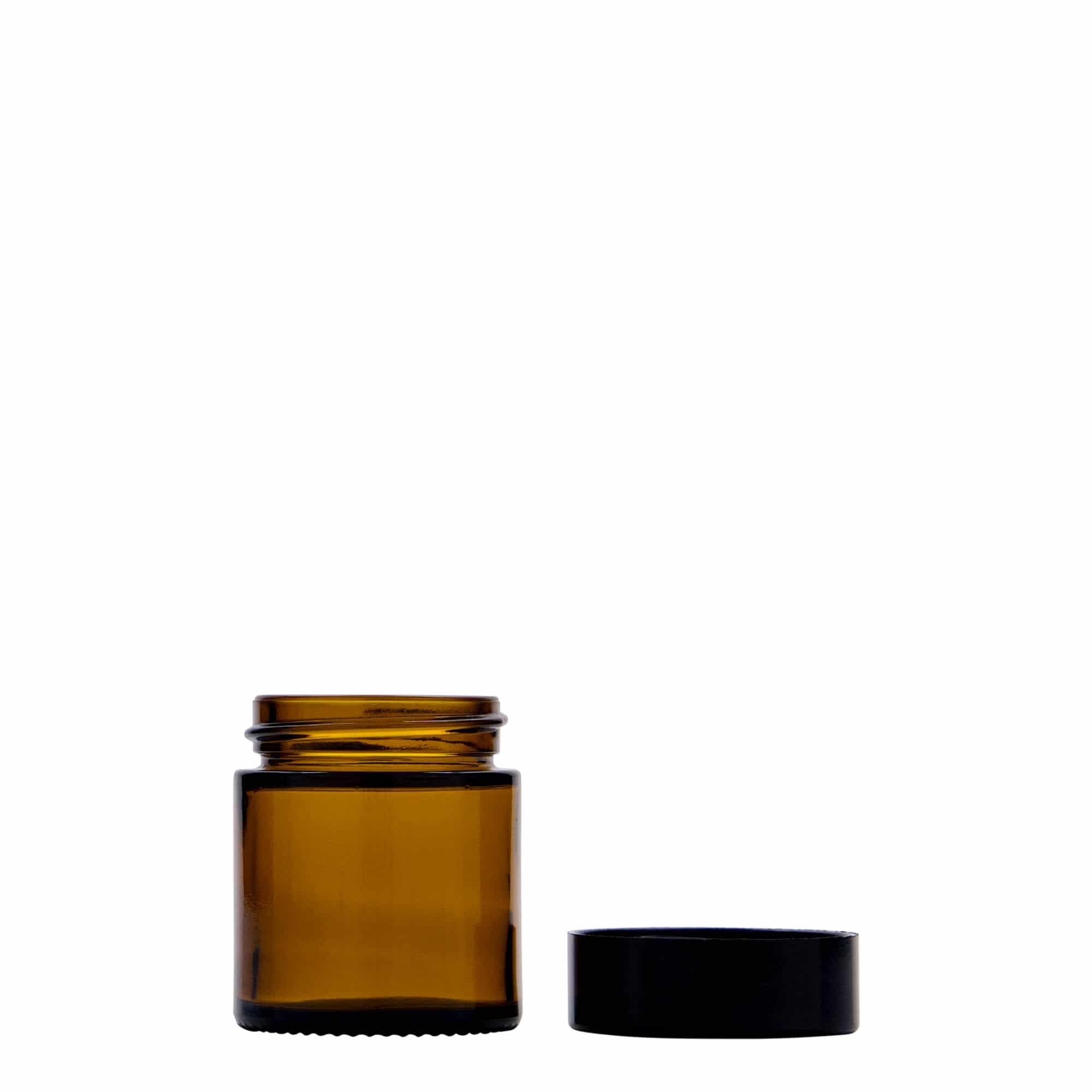 30 ml lonček 'Brown Line', steklo, rjavo, odprtina: navojni pokrov